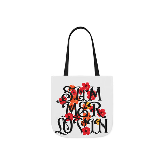 Summer Lovin' Canvas Tote Bag with 5-Color Straps, Floral Beach Bag, Eco-Friendly Shopping Tote, Stylish Summer Accessory, Gift for [...]