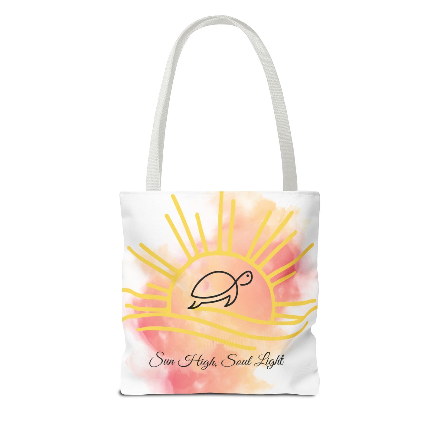 Sun High Tote Bag - Inspirational Turtle Design for Beach Lovers