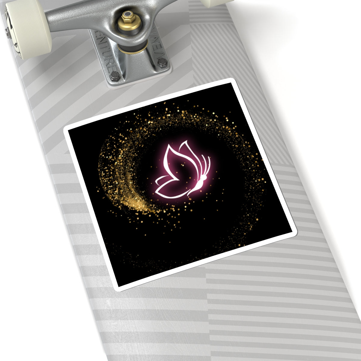 Elegant Butterfly Kiss-Cut Stickers | Sparkling Gold Design for Personalization