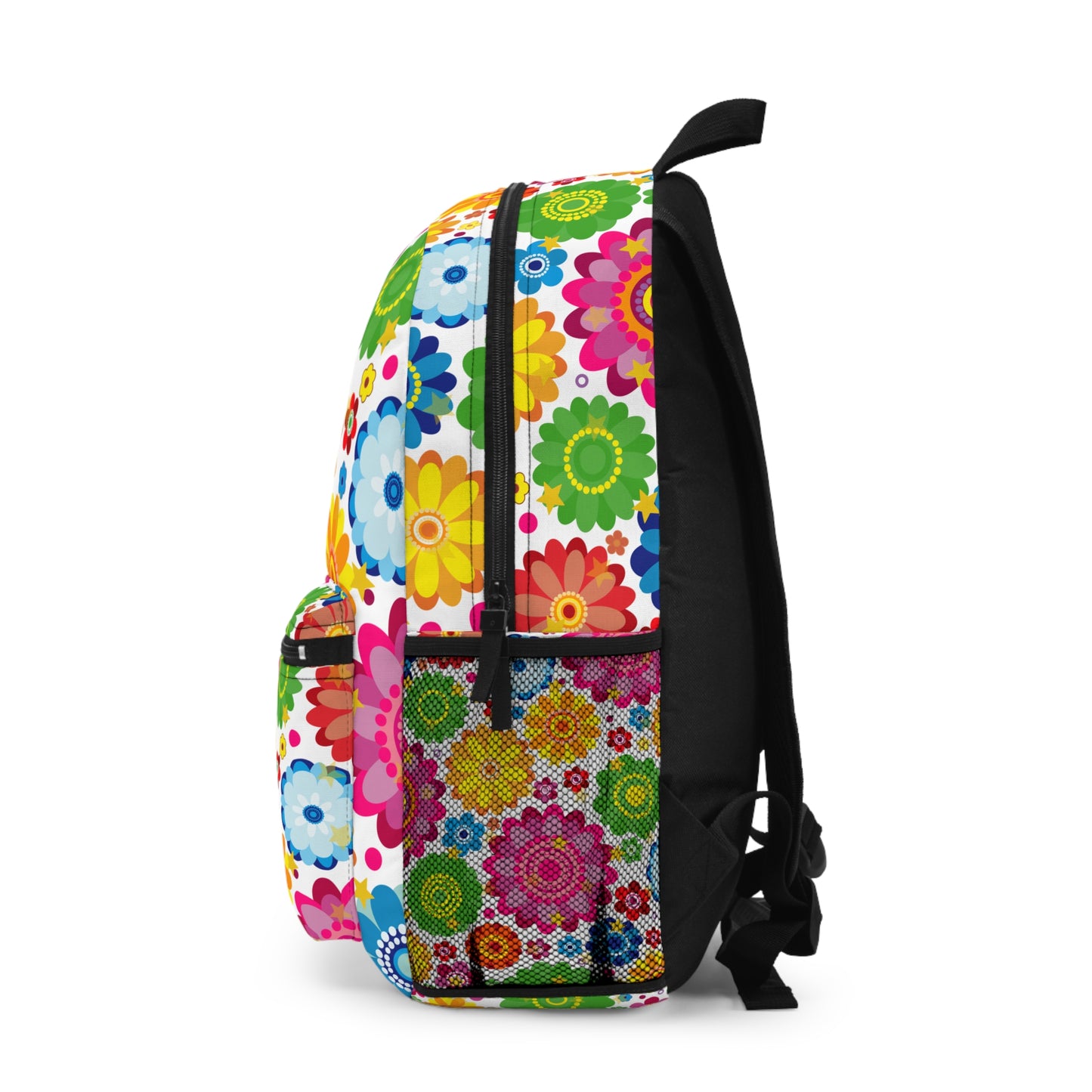 Colorful Floral Backpack – Boho Style Trendy Bag for School, Travel, or Everyday Use