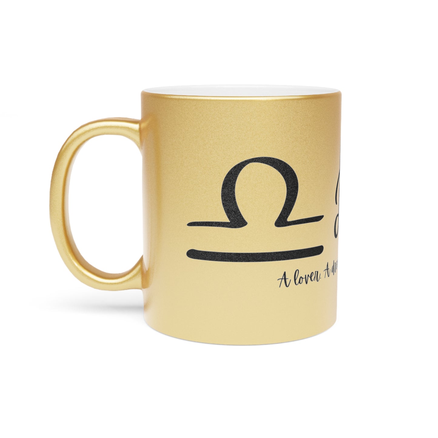 Libra Metallic Mug - Zodiac Sign Ceramic Coffee Cup for Astrology Lovers Libra Zodiac Mug – Celestial Air Sign Gift, Elegant Horoscope Coffee Cup for Libra Birthdays