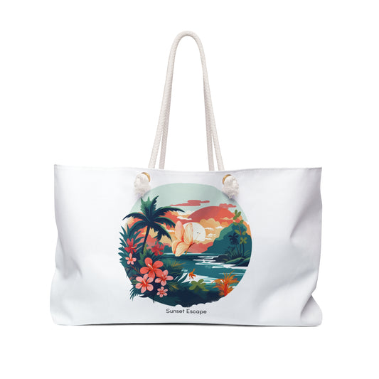 Sunset Escape Weekender Bag – Tropical Butterfly Beach Tote | Stardust Cove
