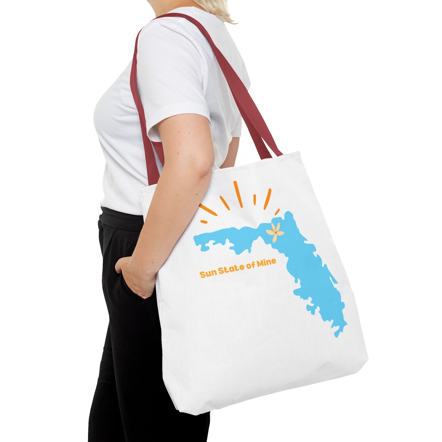 Sun State of Mine Florida Tote Bag – Coastal Sunshine Shoulder Tote | Stardust Cove