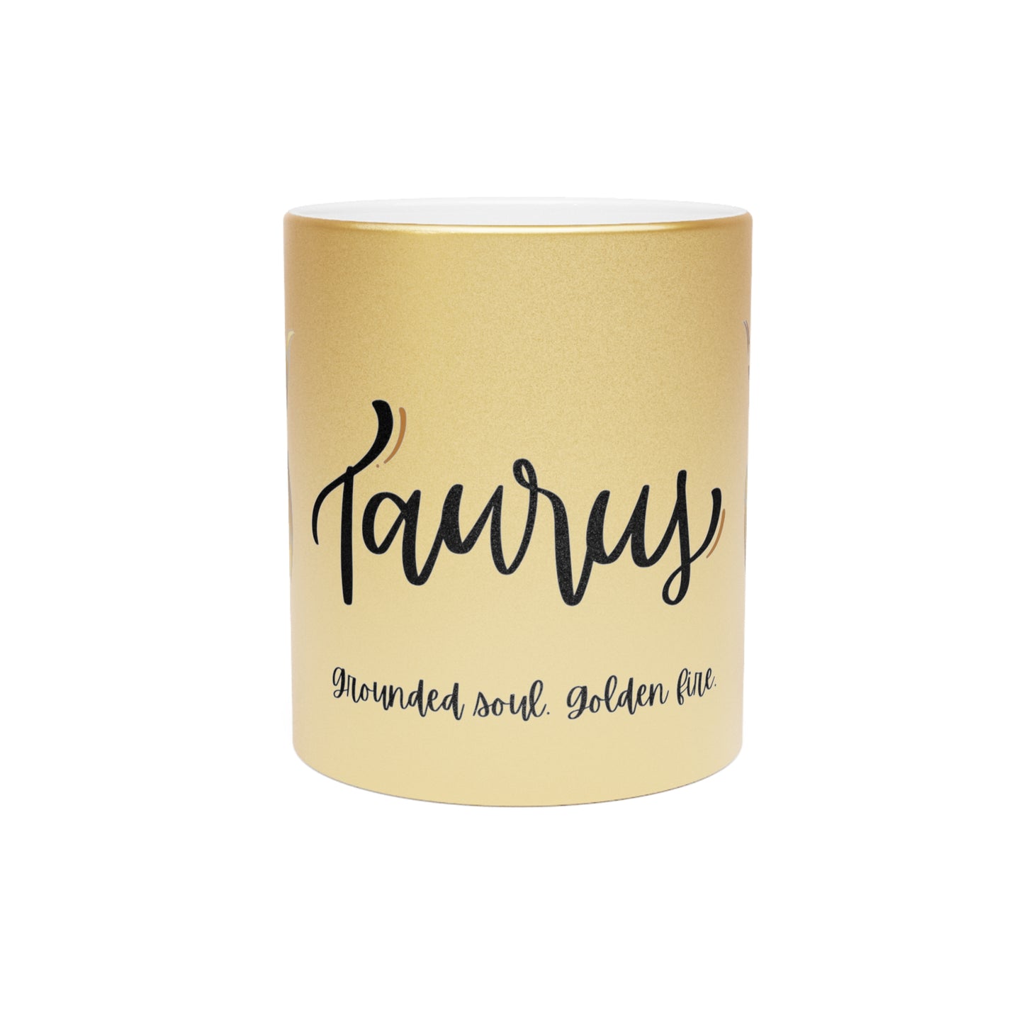 Taurus Zodiac Mug – Grounded Soul. Golden Fire – Astrology Gift for Taurus Women & Men – Celestial Taurus Coffee Cup