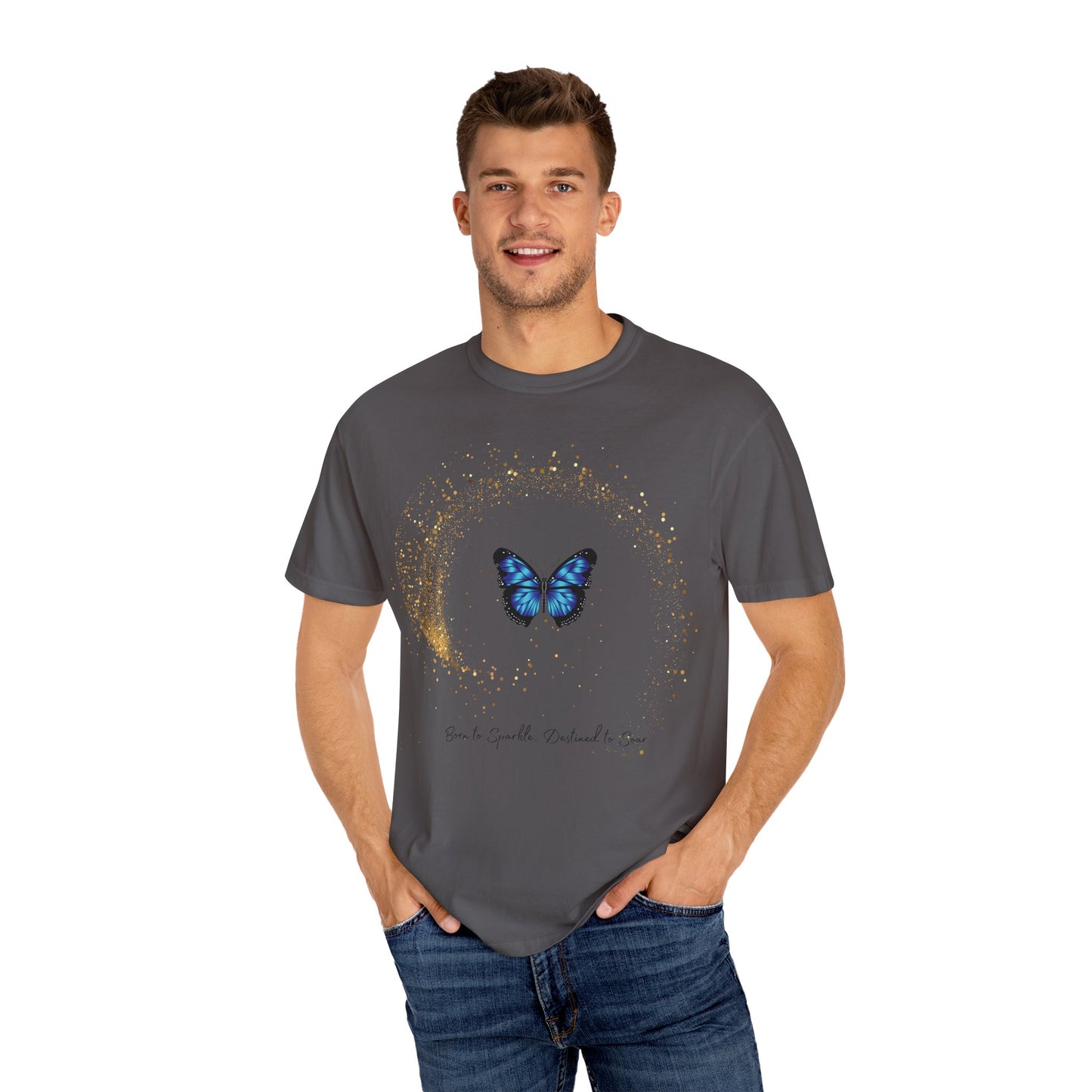 Butterfly Inspired Unisex Garment-Dyed T-Shirt - Embrace the Journey