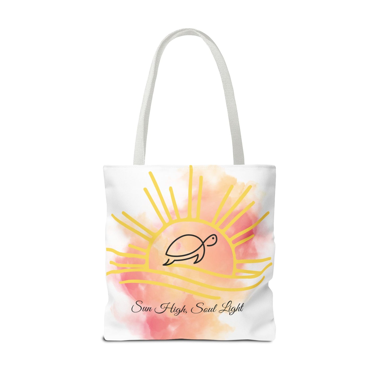 Sun High Tote Bag - Inspirational Turtle Design for Beach Lovers