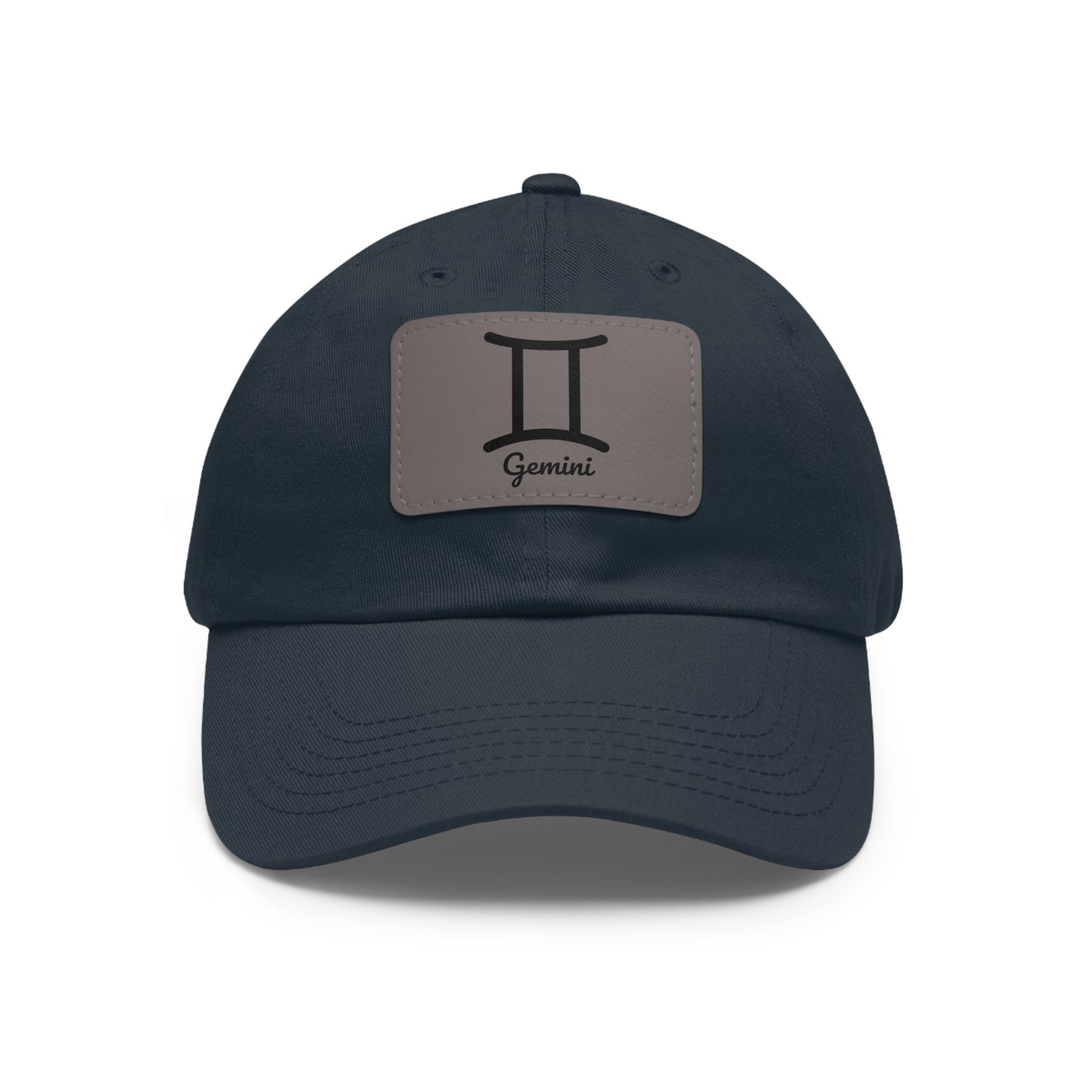 Gemini Zodiac Dad Hat – Leather Patch Astrology Cap | Celestial Horoscope Gift for Men & Women