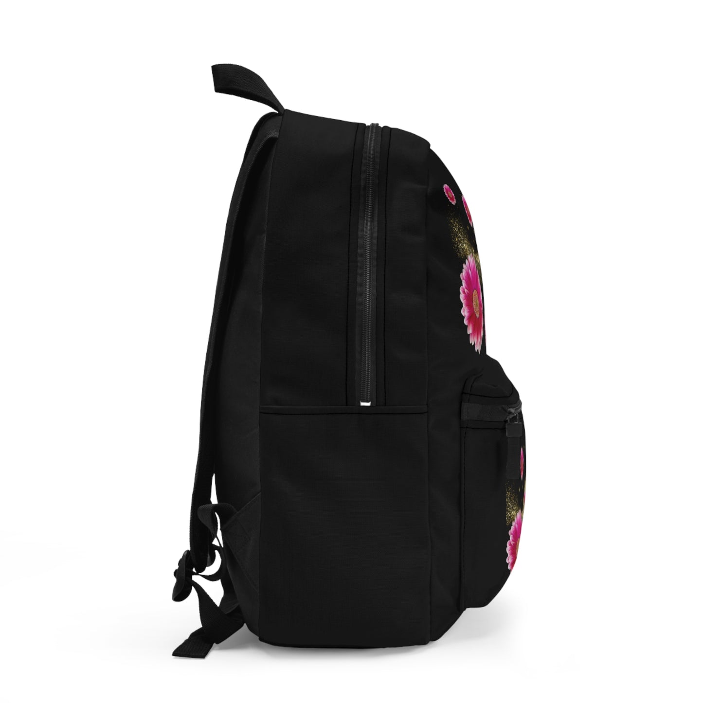 Pink Floral Backpack with Pink Daisy & Stardust Butterfly Backpack – Magical Floral School Bag | Stardust Cove