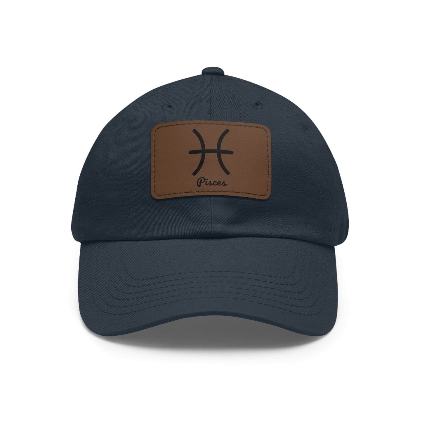 Pisces Zodiac Dad Hat – Leather Patch Astrology Cap | Dreamy Horoscope Gift for Men & Women