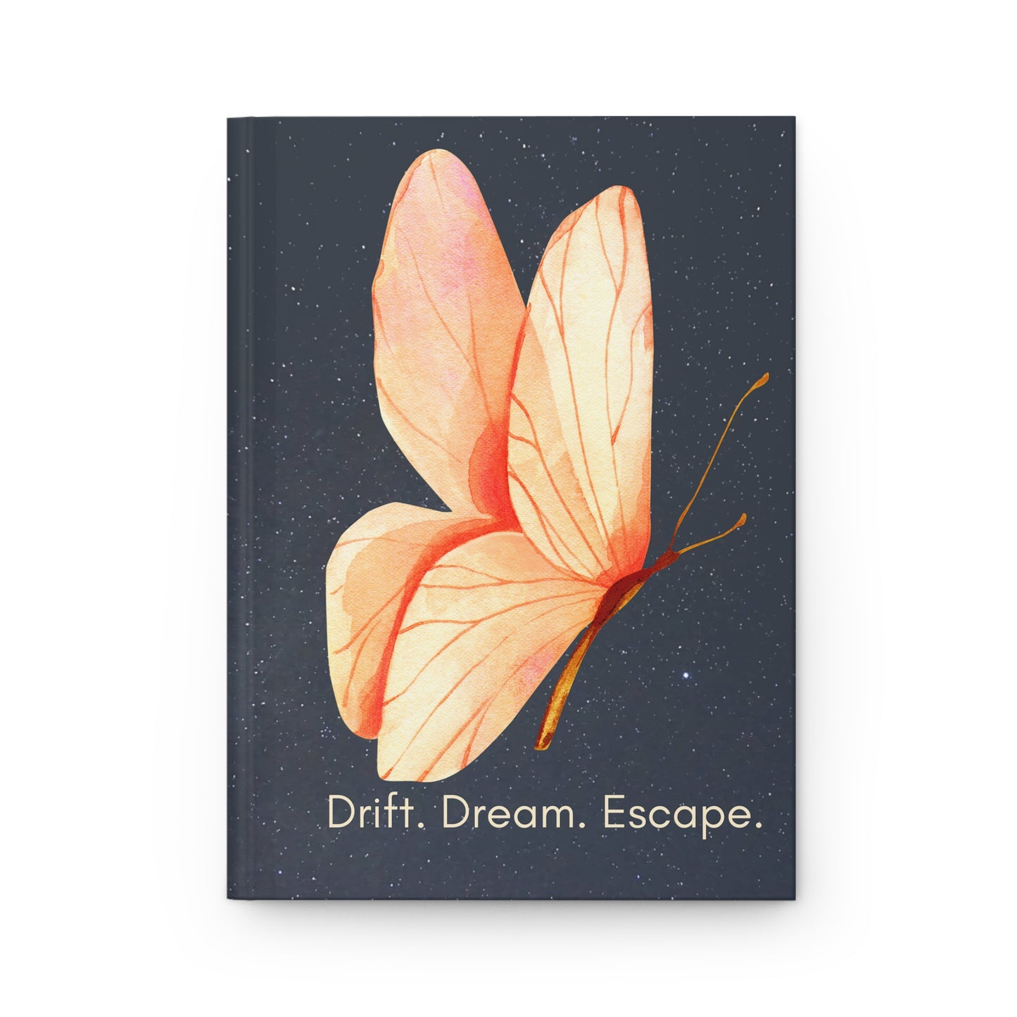 Drift. Dream. Escape. Celestial Butterfly Journal – Starry Night Hardcover | Stardust Cove Writing Gift