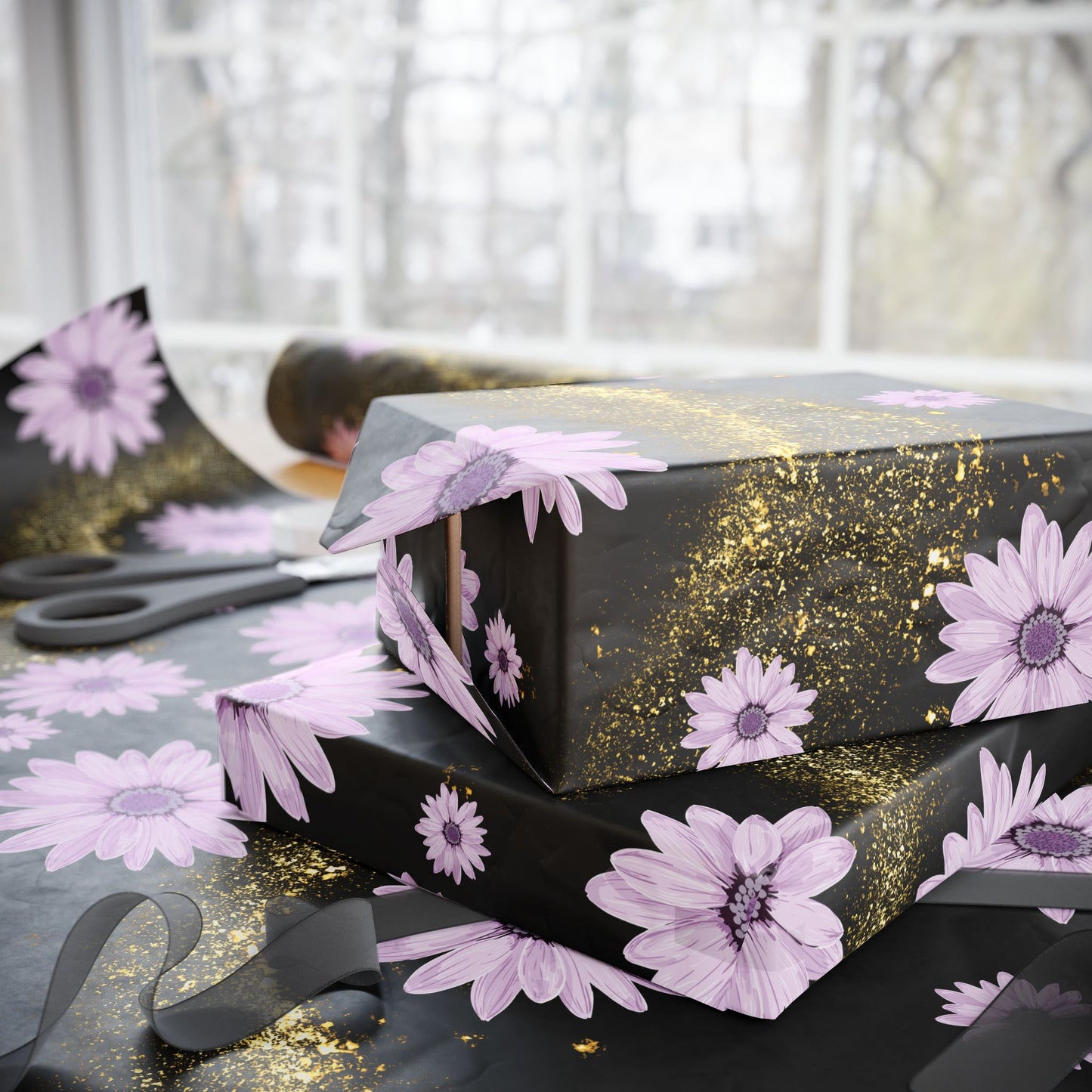 Chic Floral Wrapping Paper, Gift Wrap for Any Occasion, Elegant Party Supplies, Personalized Gifts, Birthday, Wedding Decoration