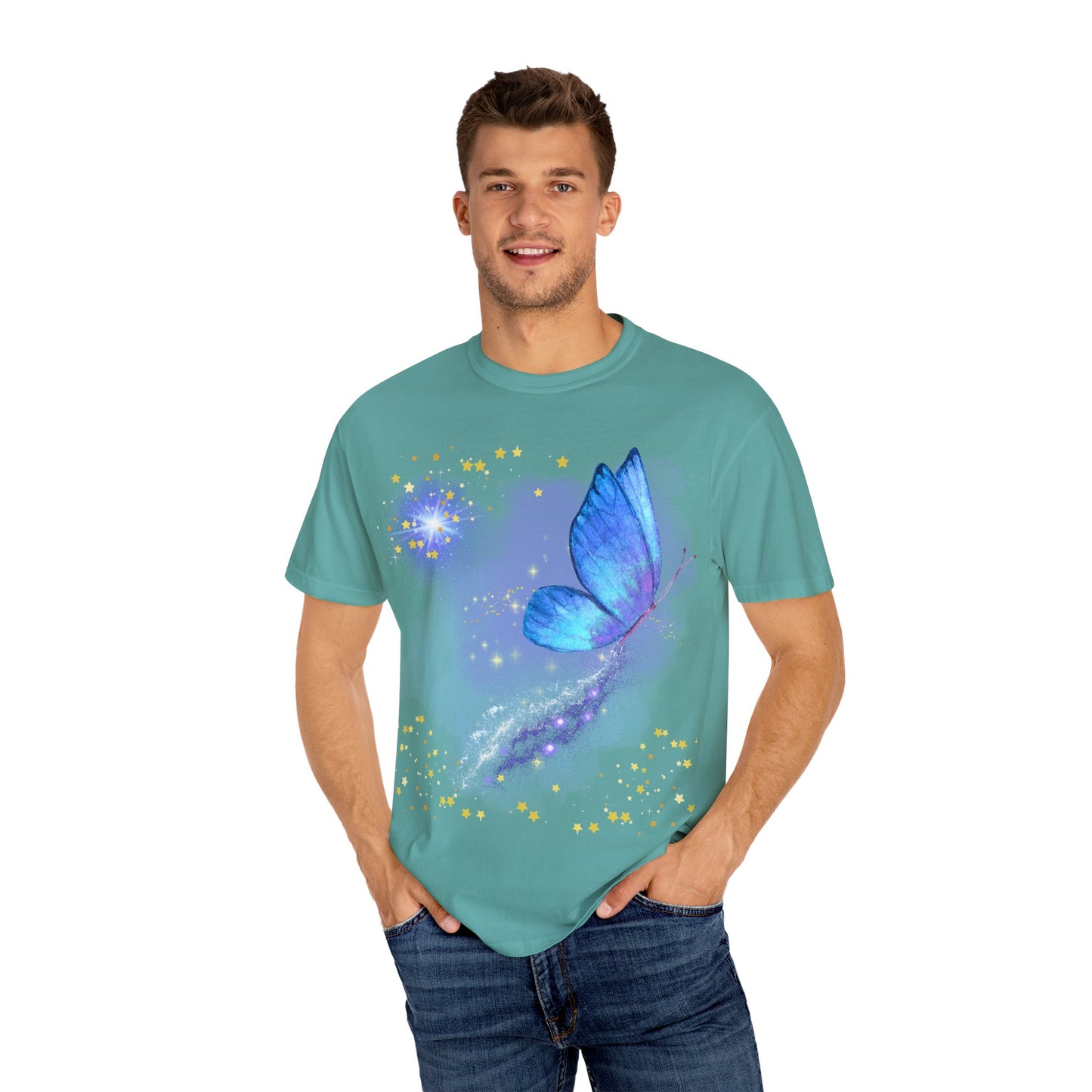 Celestial Butterfly Unisex T-Shirt - Dreamy Graphic Tee for Nature Lovers