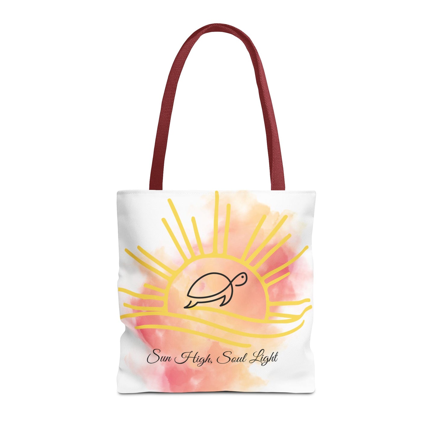 Sun High Tote Bag - Inspirational Turtle Design for Beach Lovers