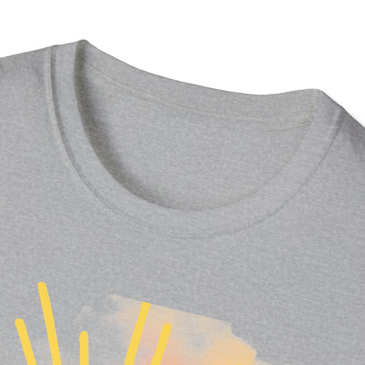 Sun High Soul Soft T-Shirt – Watercolor Sunrise & Turtle Tee | Uplifting Coastal Shirt