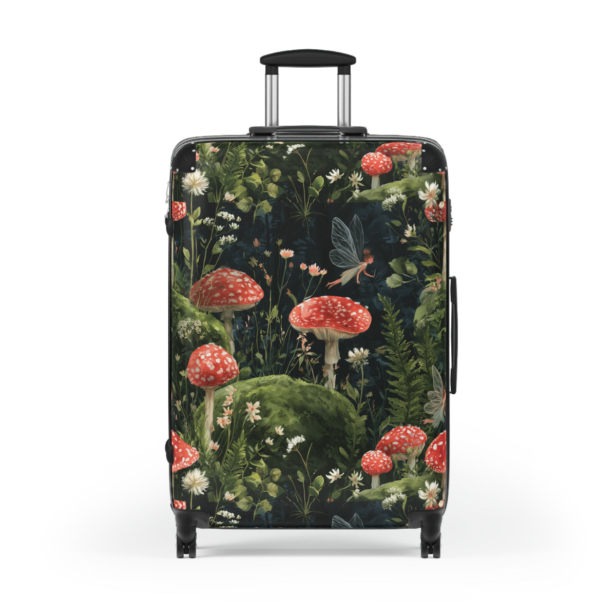 Mushroom Forest Suitcase – Botanical Toadstool Carry-On Luggage