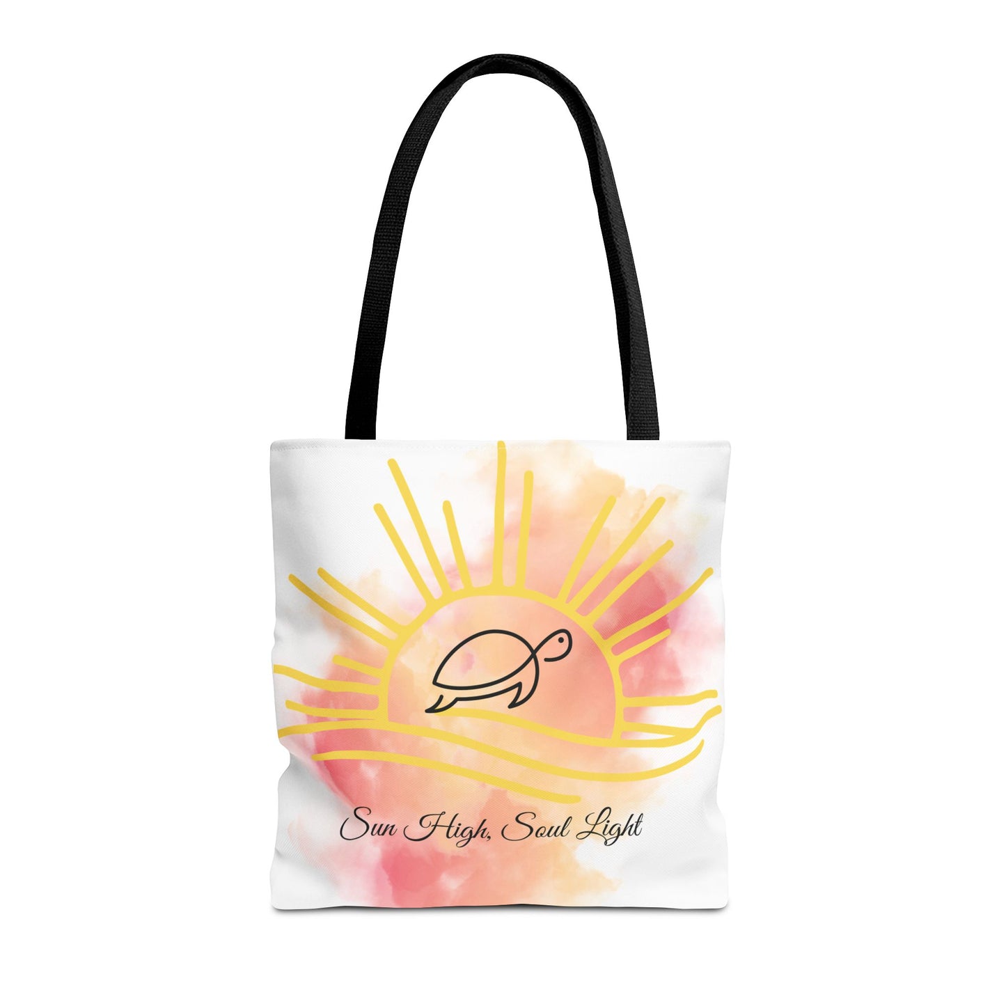 Sun High Tote Bag - Inspirational Turtle Design for Beach Lovers