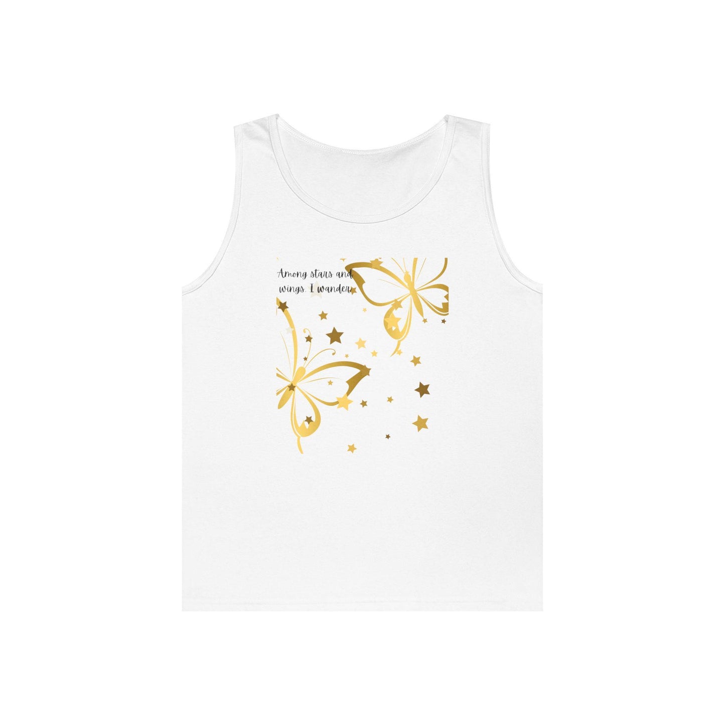Butterfly Dreams Unisex Heavy Cotton Tank Top, Inspirational Summer Apparel, Gift for Nature Lovers, Casual Outdoor Wear, Motivational