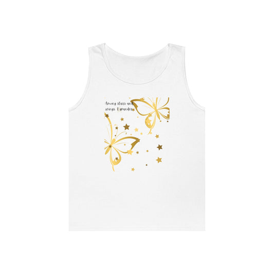 Butterfly Dreams Unisex Heavy Cotton Tank Top, Inspirational Summer Apparel, Gift for Nature Lovers, Casual Outdoor Wear, Motivational