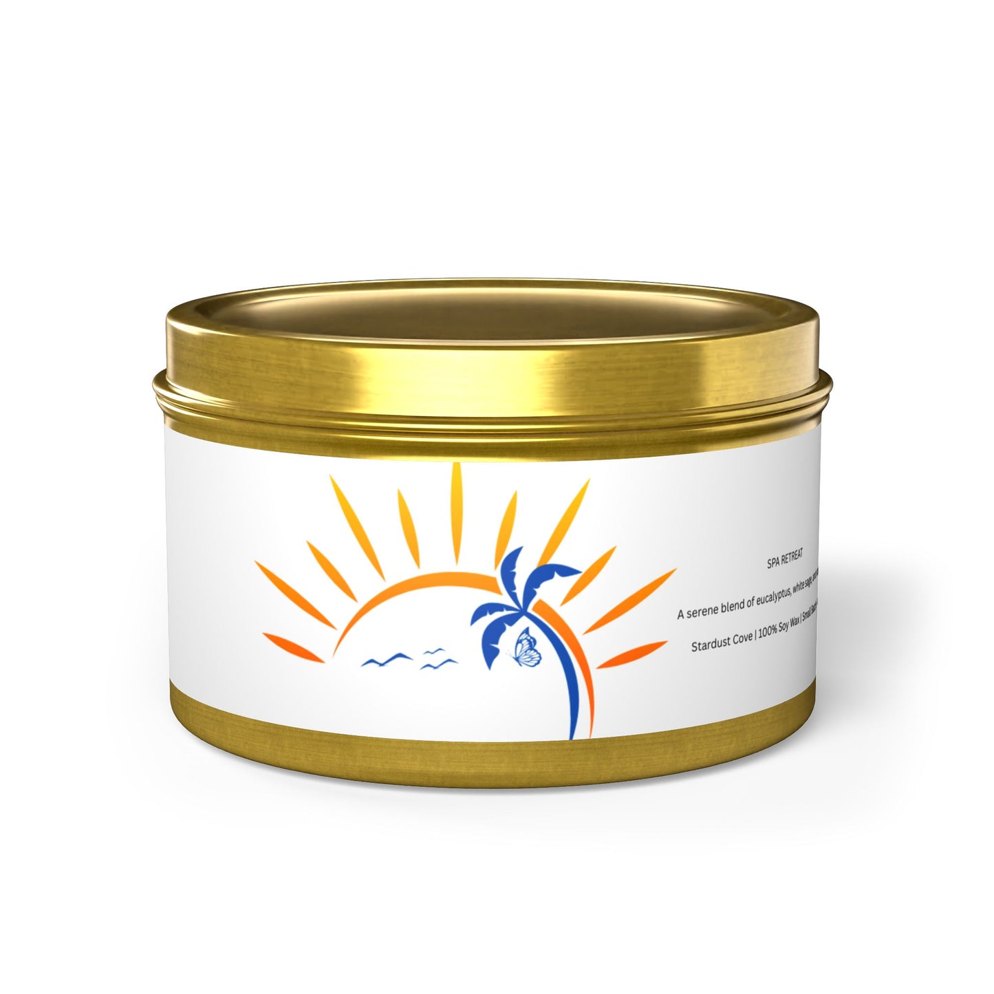 Spa Retreat Candle – Eucalyptus, Sea Salt & Sage | Tin Candle by Stardust Cove