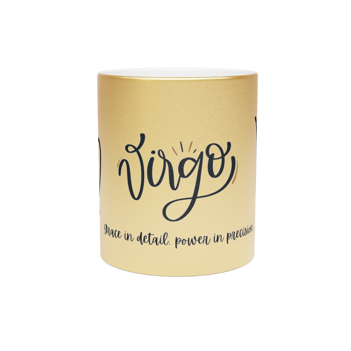 Astrology Virgo Metallic Mug - Silver & Gold Coffee Cup for Zodiac Lovers