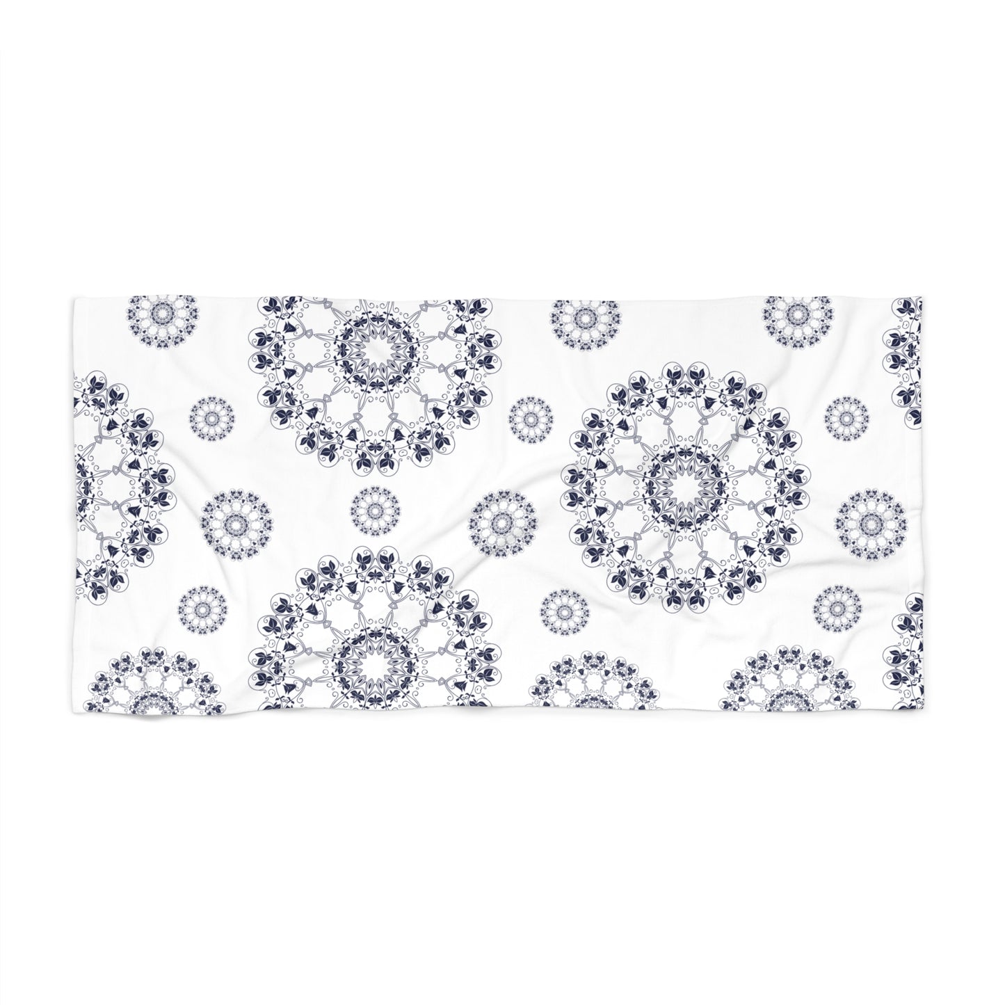 Elegant Bohemian Beach Towel, Summer Pool Accessory, Gift for Beach Lovers, Relaxing Day at the Spa, Mandala Design