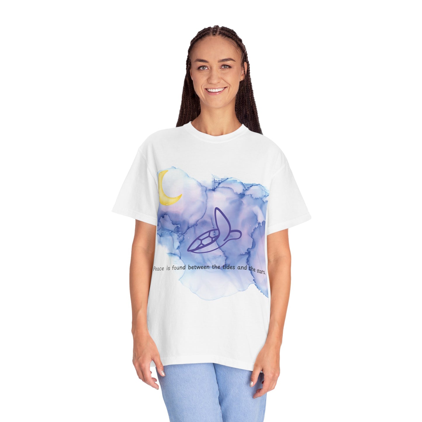 Celestial Sea Turtle T-Shirt – Watercolor Turtle and Moon Tee | Ocean Spirit Shirt by Stardust Cove
