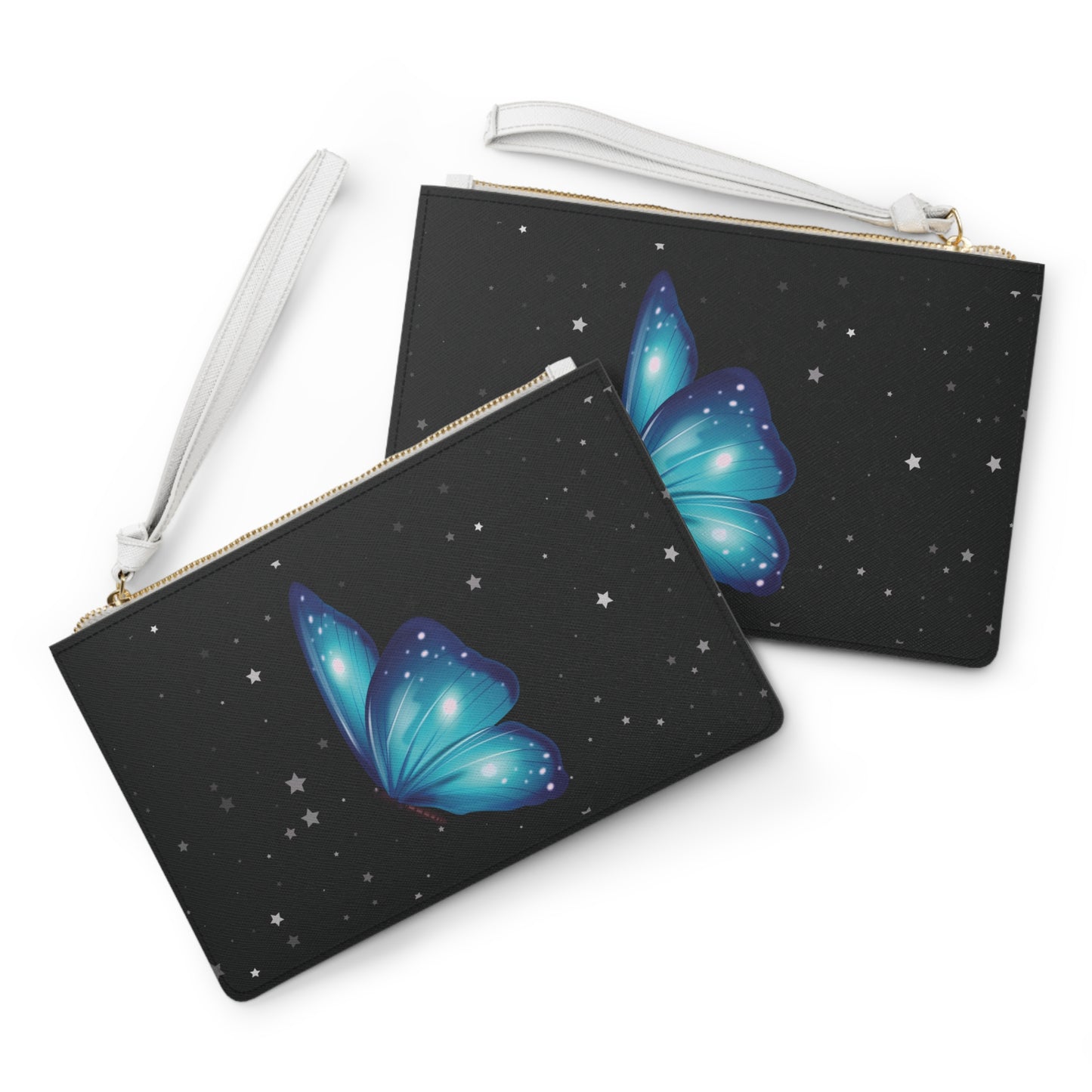 Blue Butterfly Clutch Bag - Stylish Evening Accessory for Special Occasions