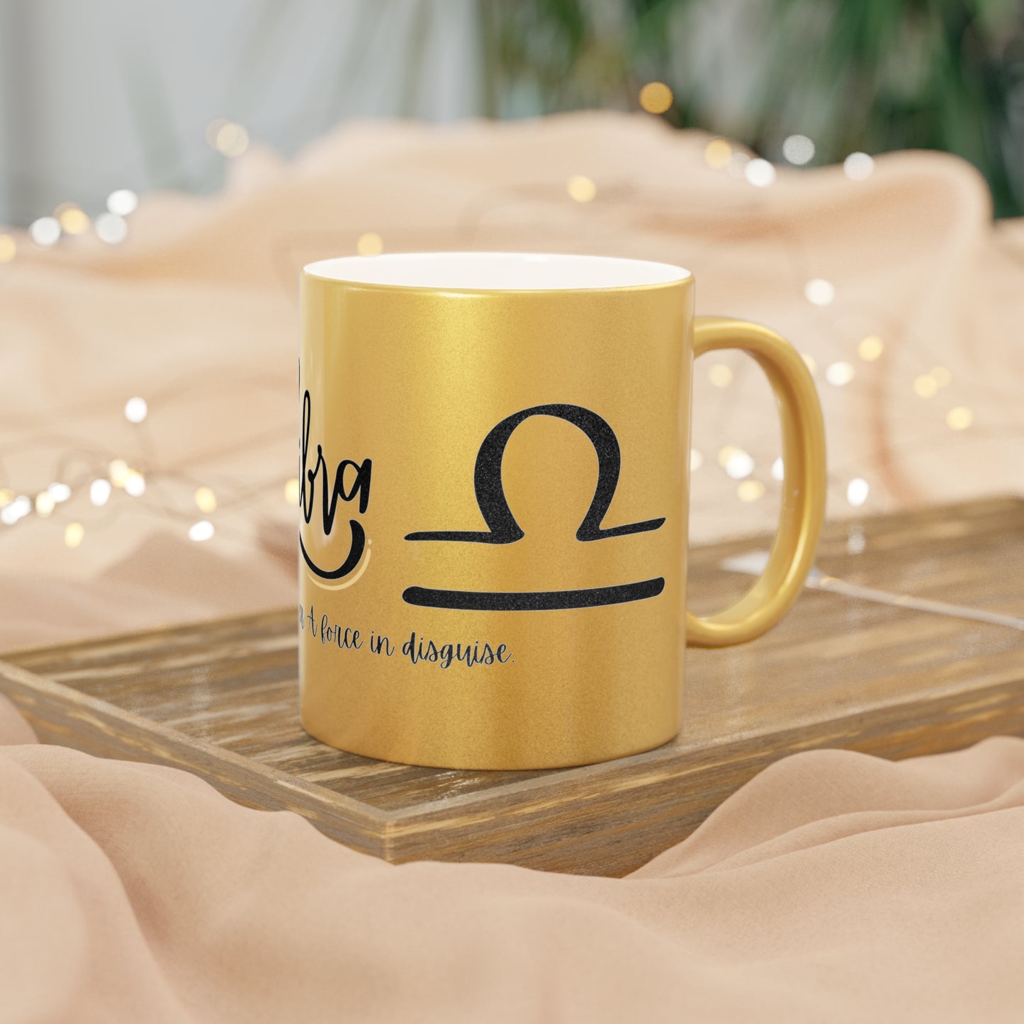 Libra Metallic Mug - Zodiac Sign Ceramic Coffee Cup for Astrology Lovers Libra Zodiac Mug – Celestial Air Sign Gift, Elegant Horoscope Coffee Cup for Libra Birthdays