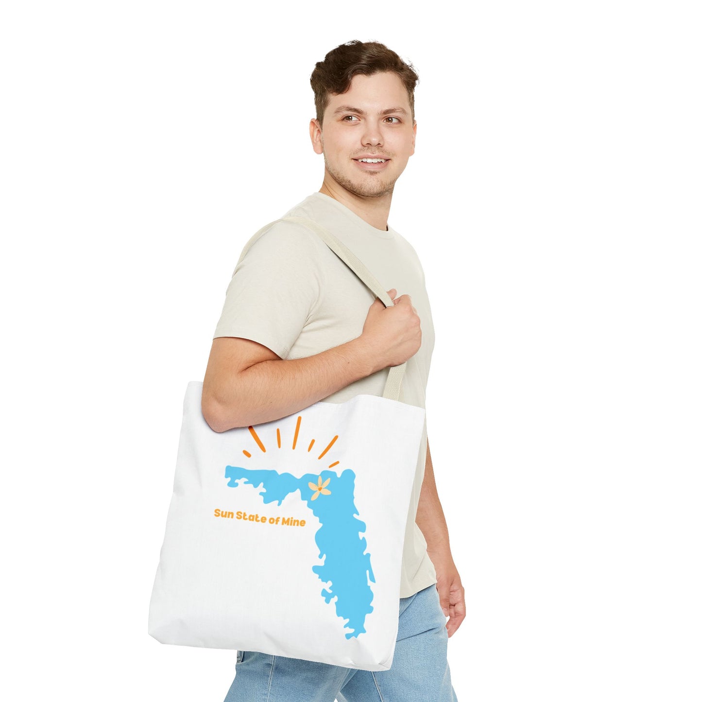 Sun State of Mine Florida Tote Bag – Coastal Sunshine Shoulder Tote | Stardust Cove