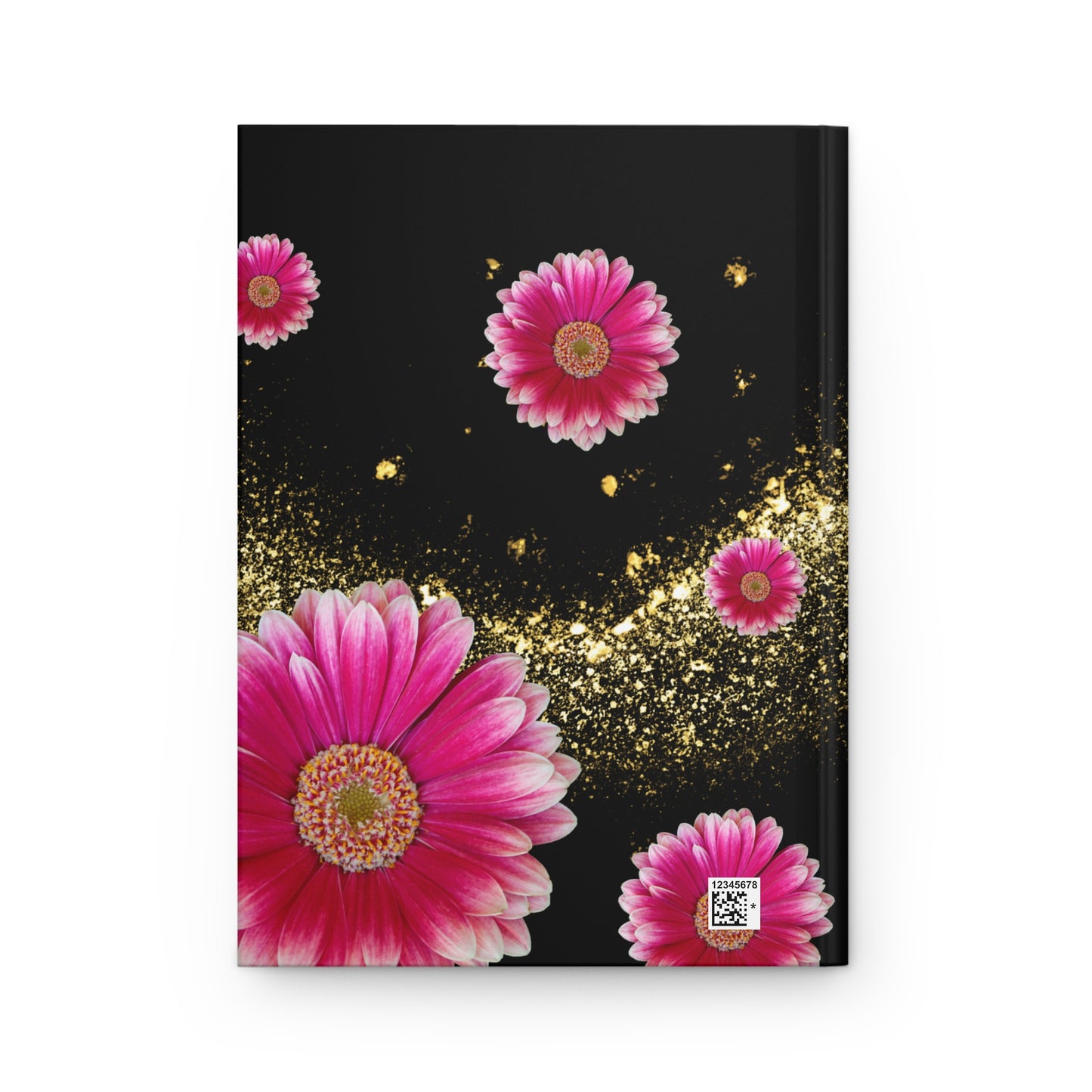 Floral Gold Sparkle Hardcover Journal, Flower Notebook, Inspirational Journal, Gift for Writers, Floral Diary, Pink Flower Journal