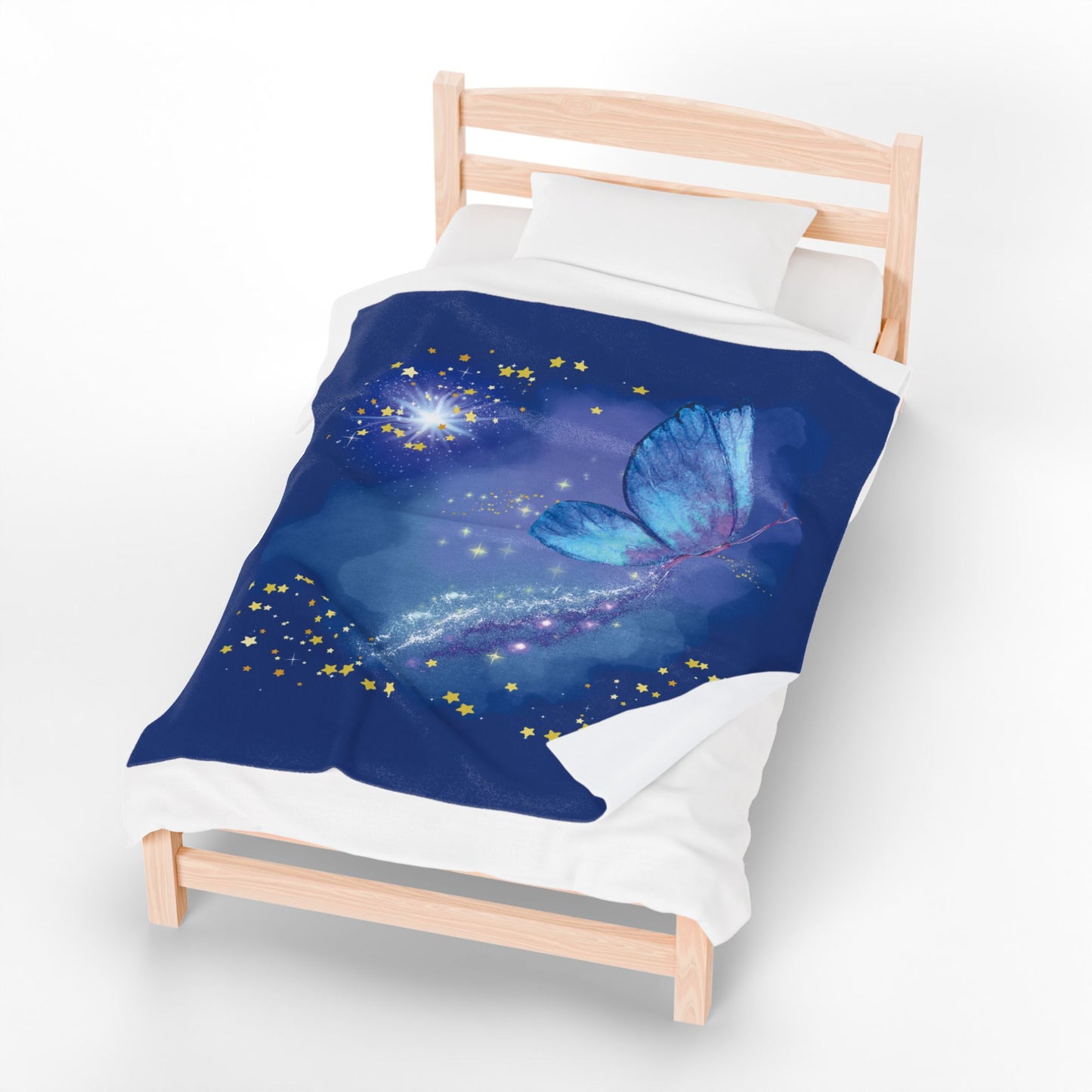Celestial Butterfly Plush Blanket - Cozy Starry Throw for Comfort and Inspiration