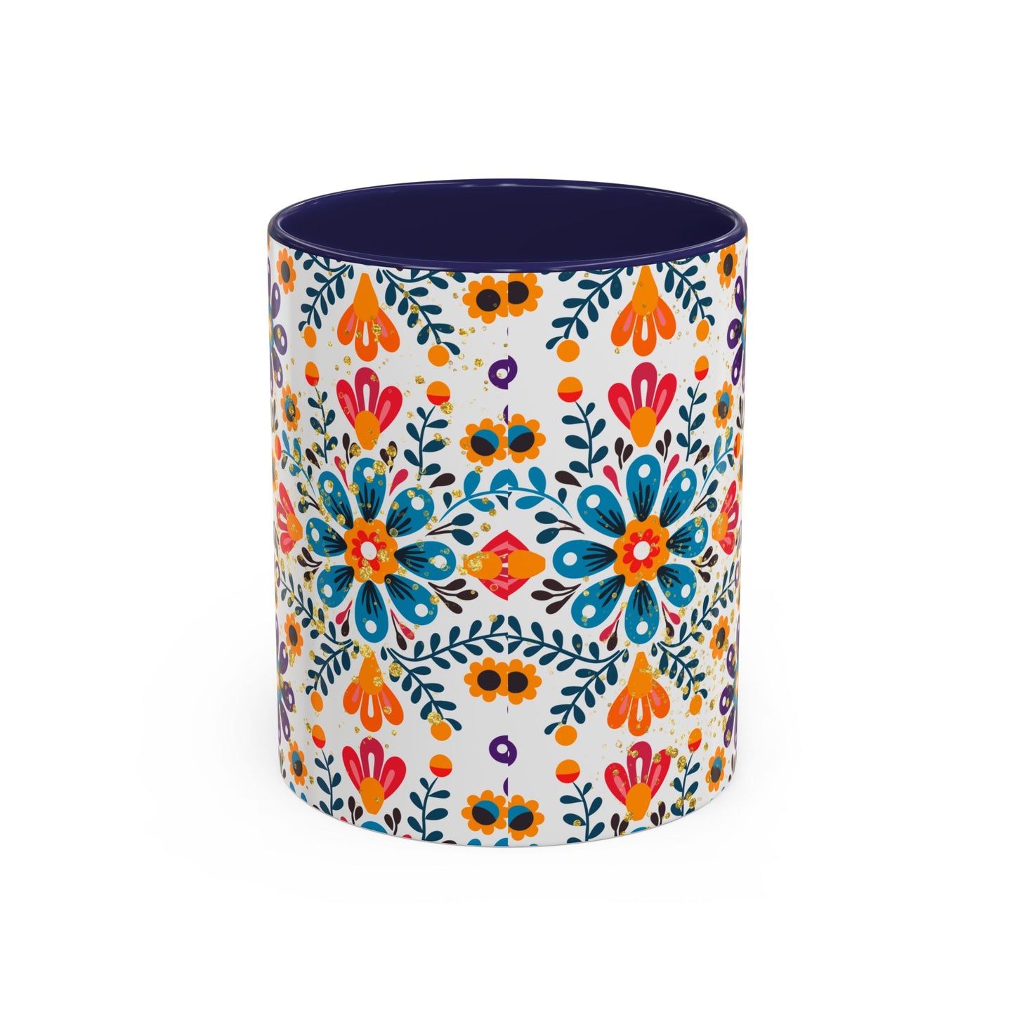 Boho Floral Coffee Mug – Folk Art Accent Mug | Colorful Ceramic Cup by Stardust Cove