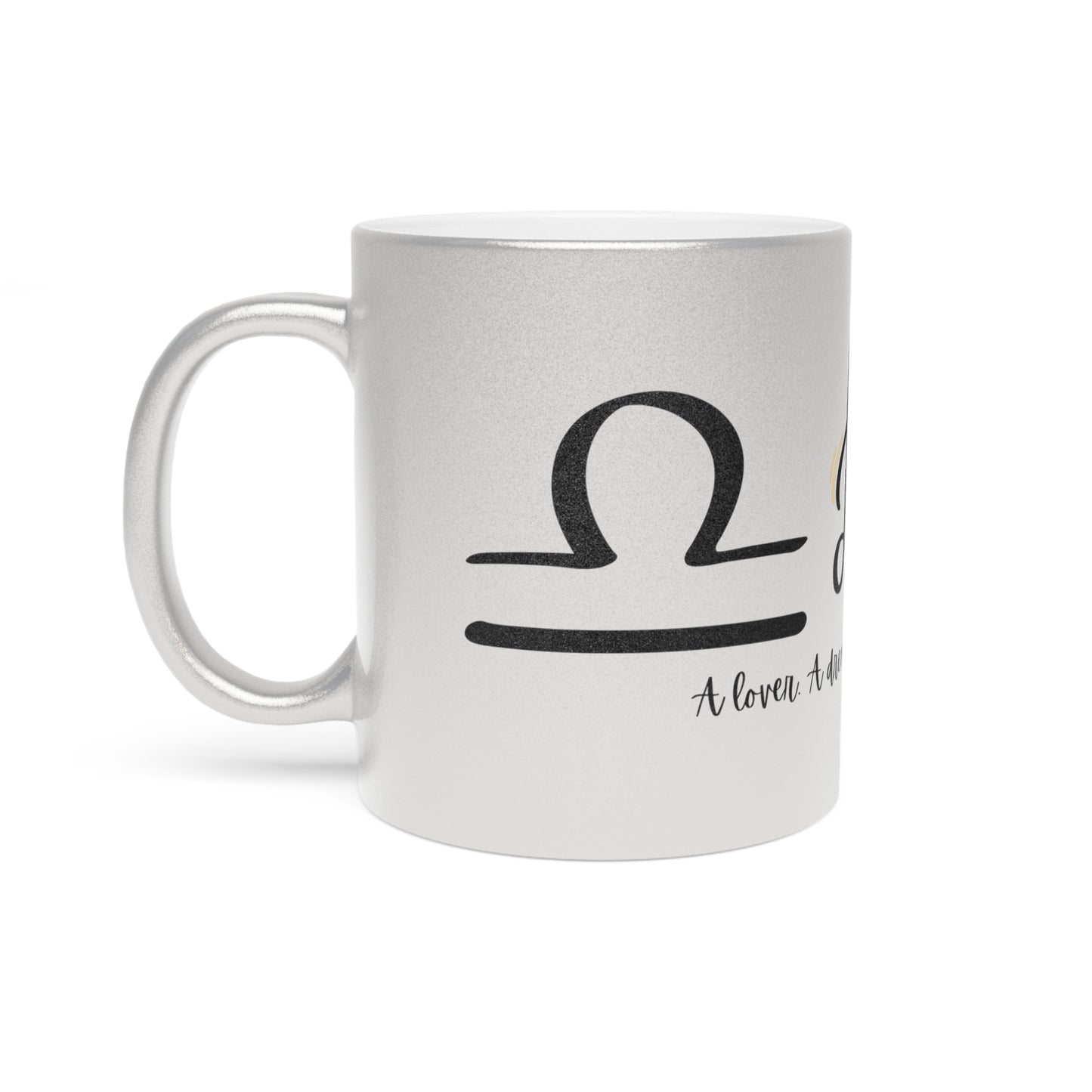 Libra Metallic Mug - Zodiac Sign Ceramic Coffee Cup for Astrology Lovers Libra Zodiac Mug – Celestial Air Sign Gift, Elegant Horoscope Coffee Cup for Libra Birthdays