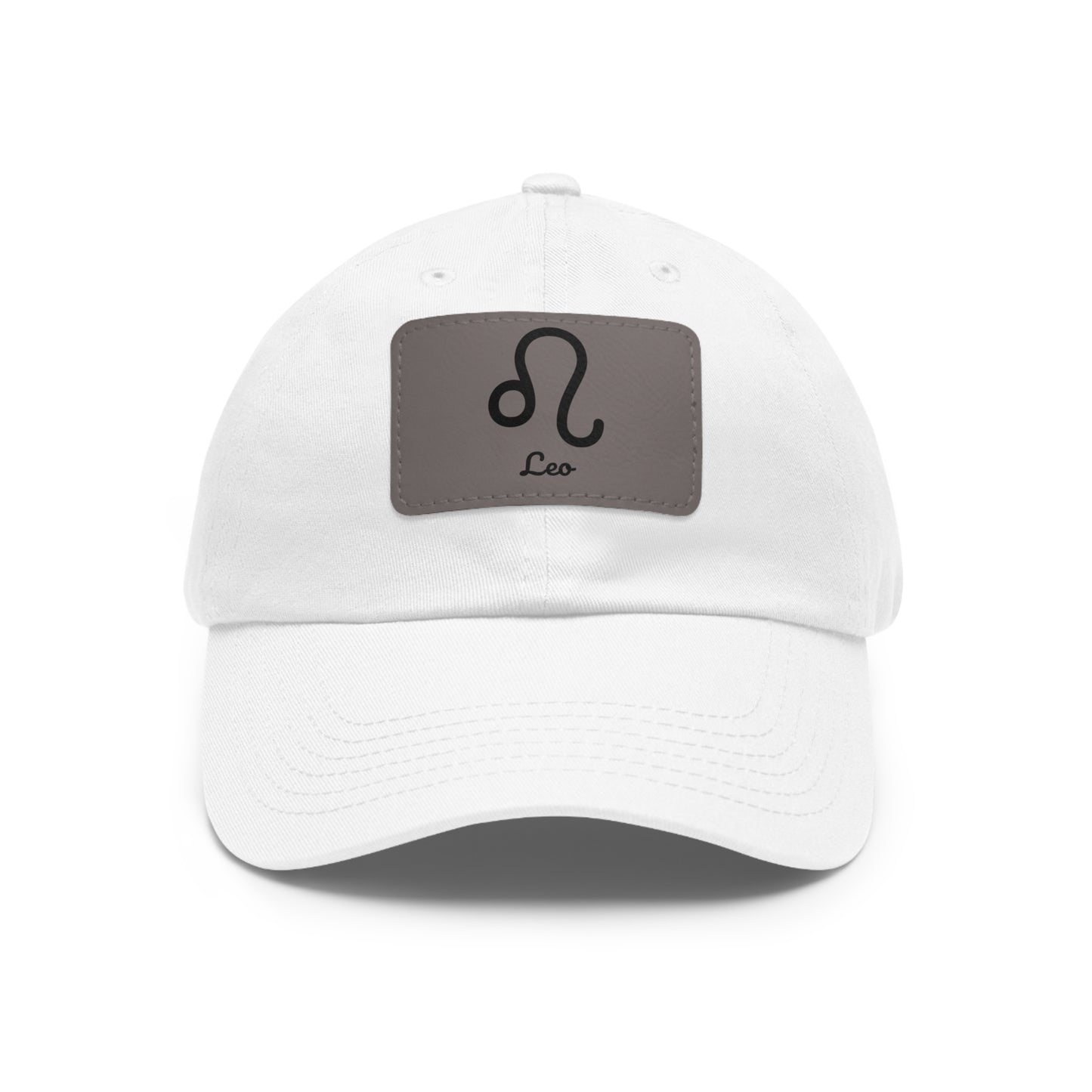 Leo Zodiac Dad Hat – Leather Patch Astrology Cap | Bold Horoscope Gift for Men & Women
