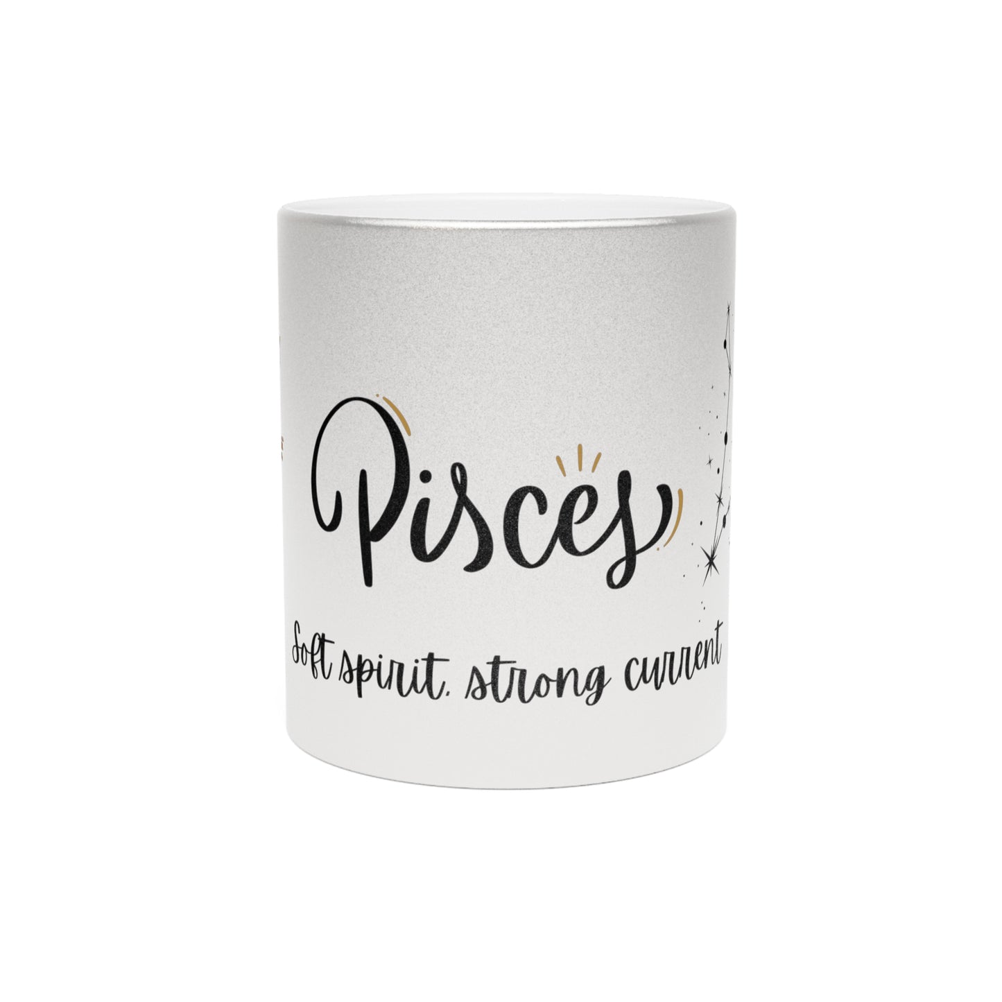 Pisces Metallic Zodiac Mug – Shimmering Astrology Coffee Cup Gift | Pisces Horoscope Sign Drinkware