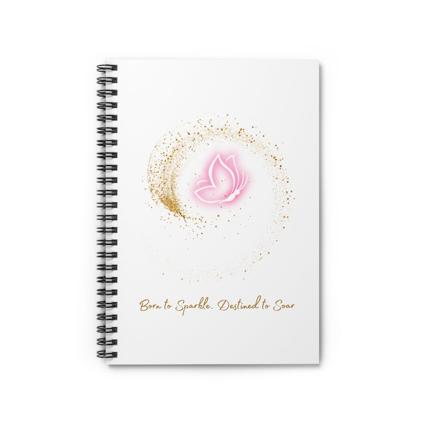Inspirational Spiral Notebook - "Born to Sparkle, Destined to Soar" - Perfect for Journaling and Goal Setting