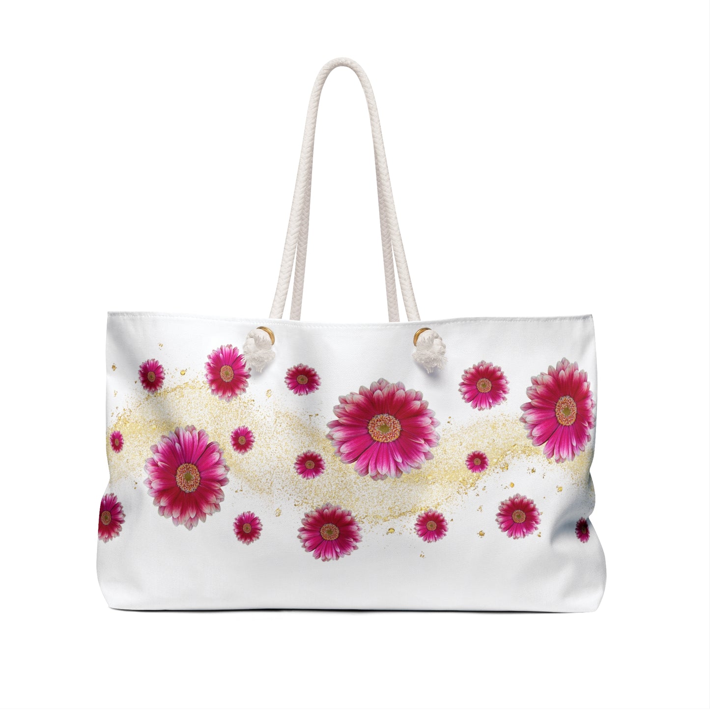 Floral Weekend Bag - Travel Tote, Gym Bag, Overnight Bag, Chic Floral Design, Perfect for Summer Getaways