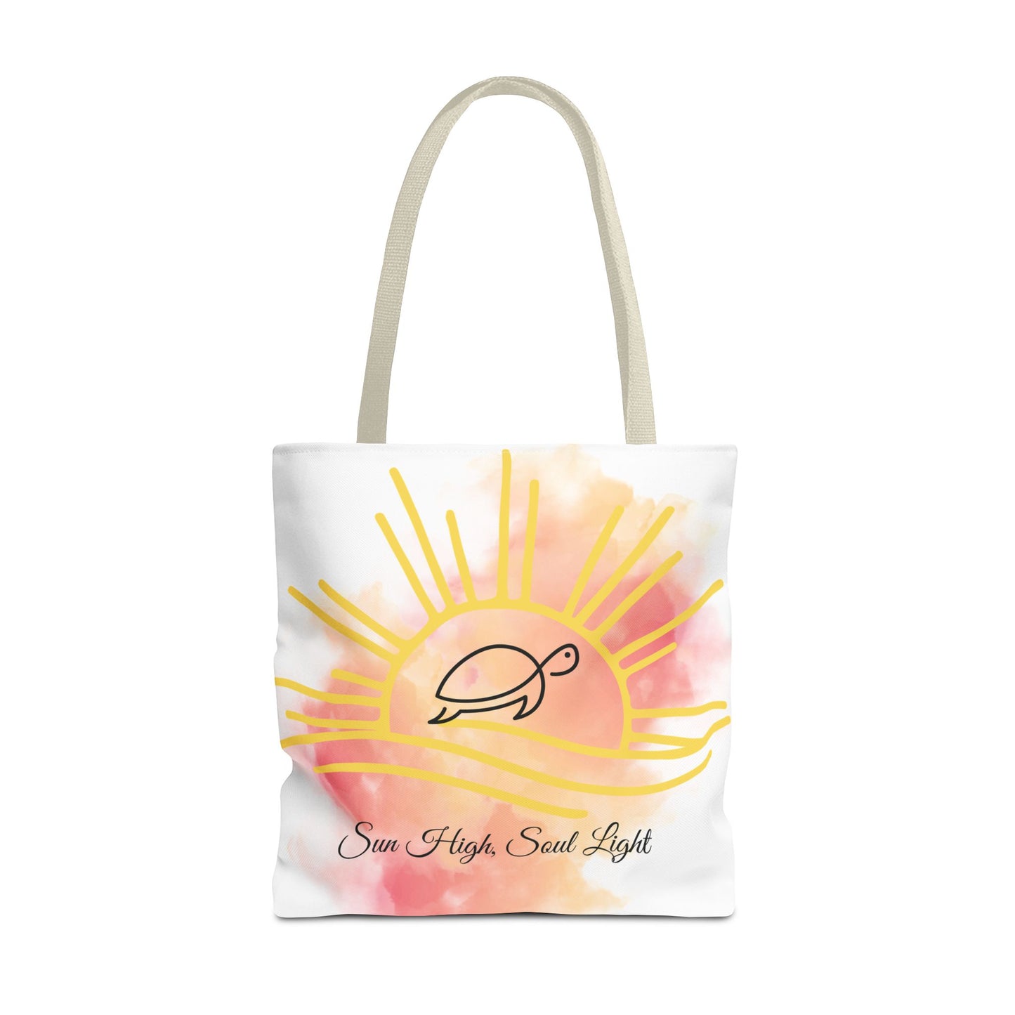 Sun High Tote Bag - Inspirational Turtle Design for Beach Lovers