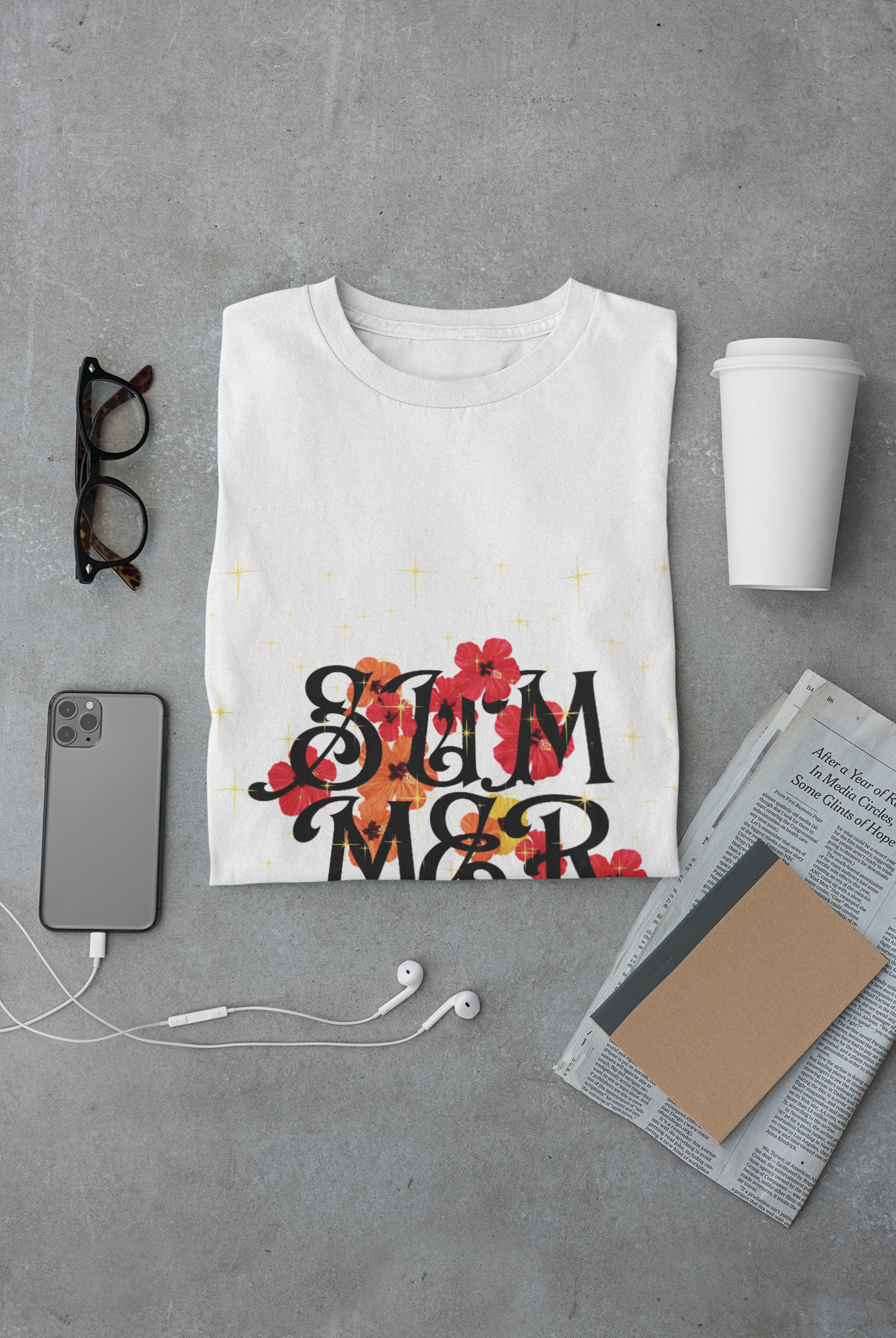 Summer Lovin' Floral Tee – Retro Hibiscus Shirt | Stardust Cove