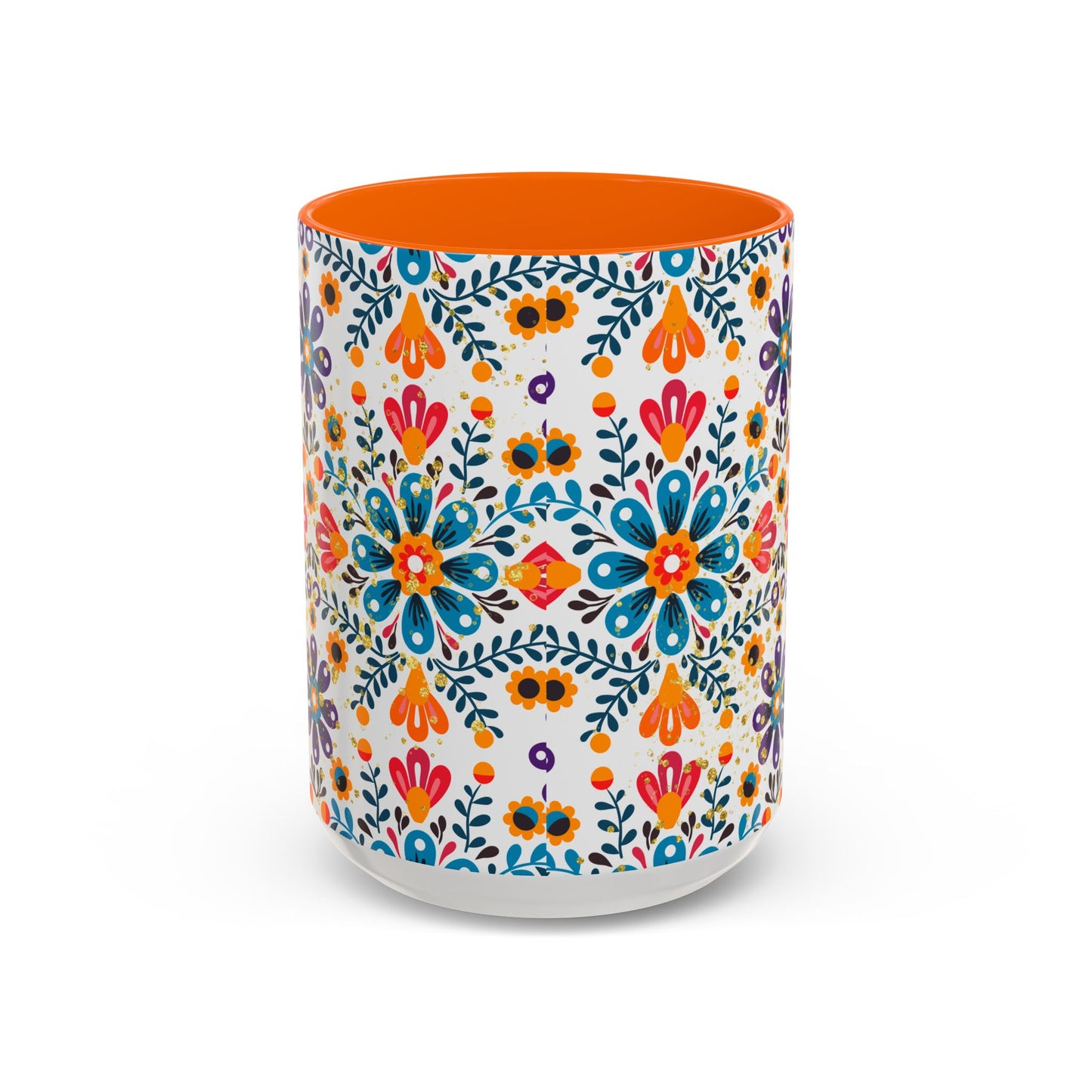 Boho Floral Coffee Mug – Folk Art Accent Mug | Colorful Ceramic Cup by Stardust Cove