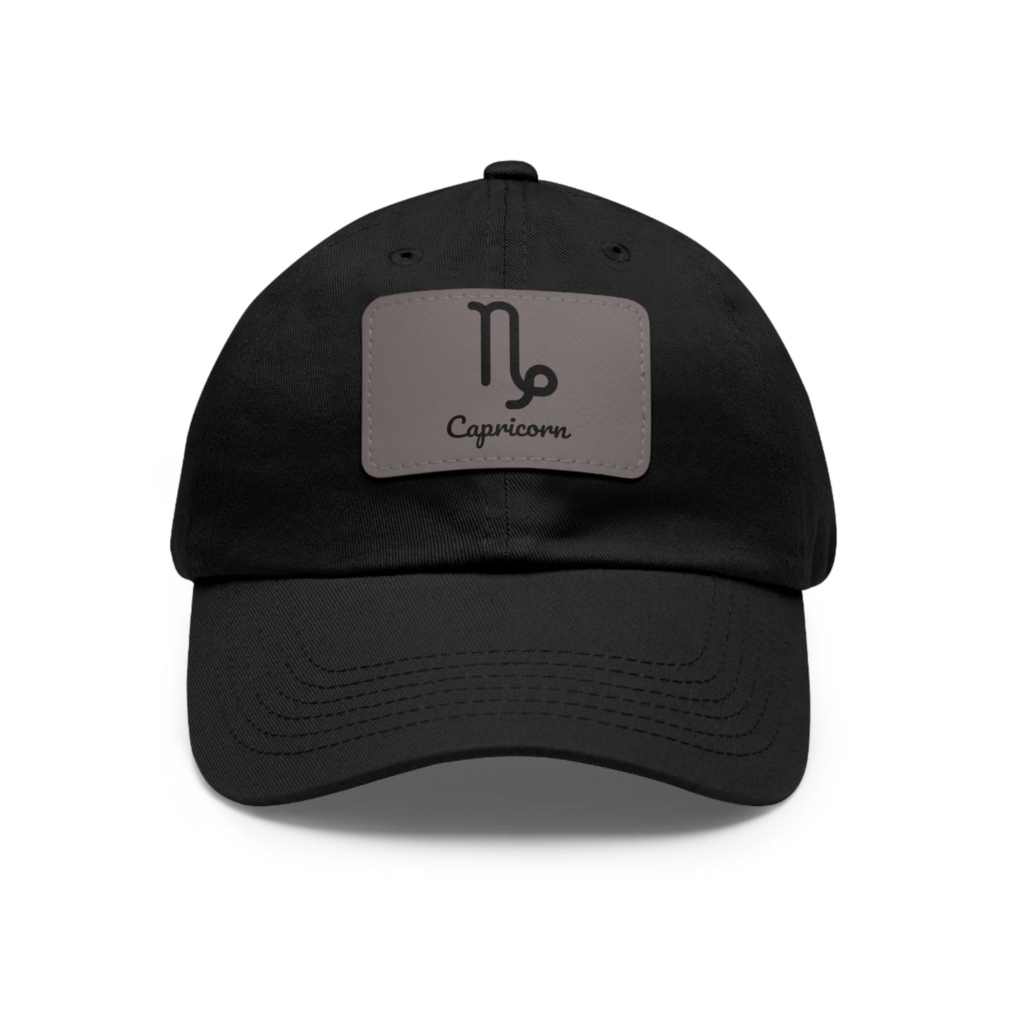 Capricorn Dad Hat with Leather Patch - Stylish Astrology Cap