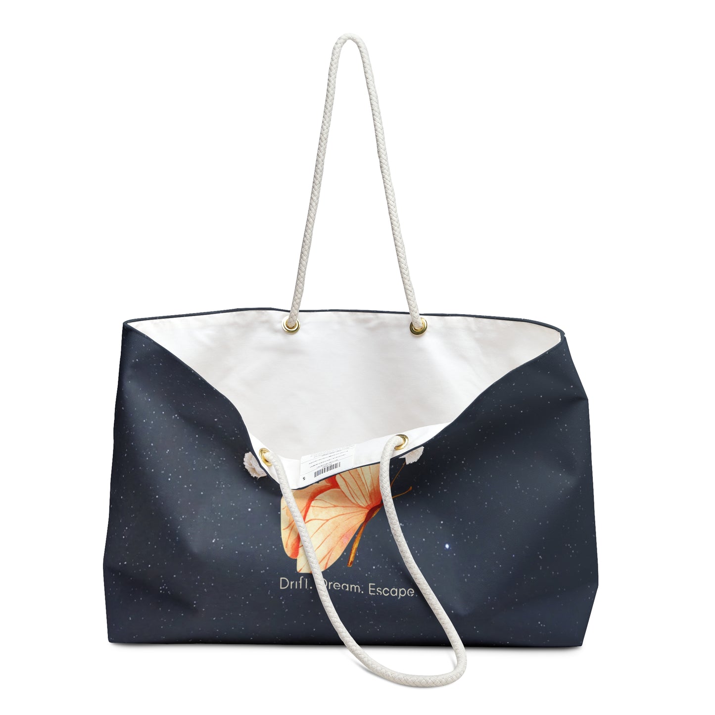 Drift. Dream. Escape. Celestial Weekender Bag – Starry Butterfly Overnight Tote | Stardust Cove