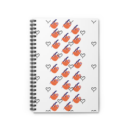 Cute Heart Pattern Spiral Notebook - Ruled Lines for Notes & Doodles