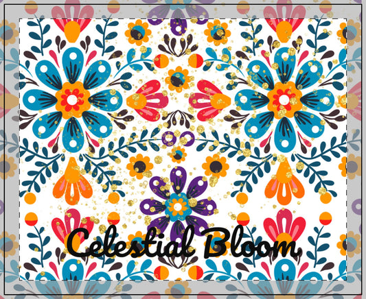 Celestial Bloom 11oz Glass Candle - Floral Decorative Candle for Home Décor & Gifts