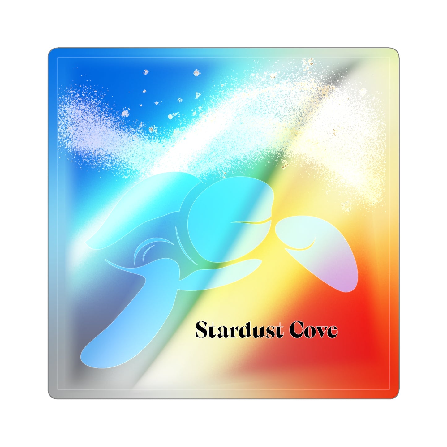 Holographic Sea Turtle Sticker – Stardust Cove Ocean-Inspired Vinyl Decal