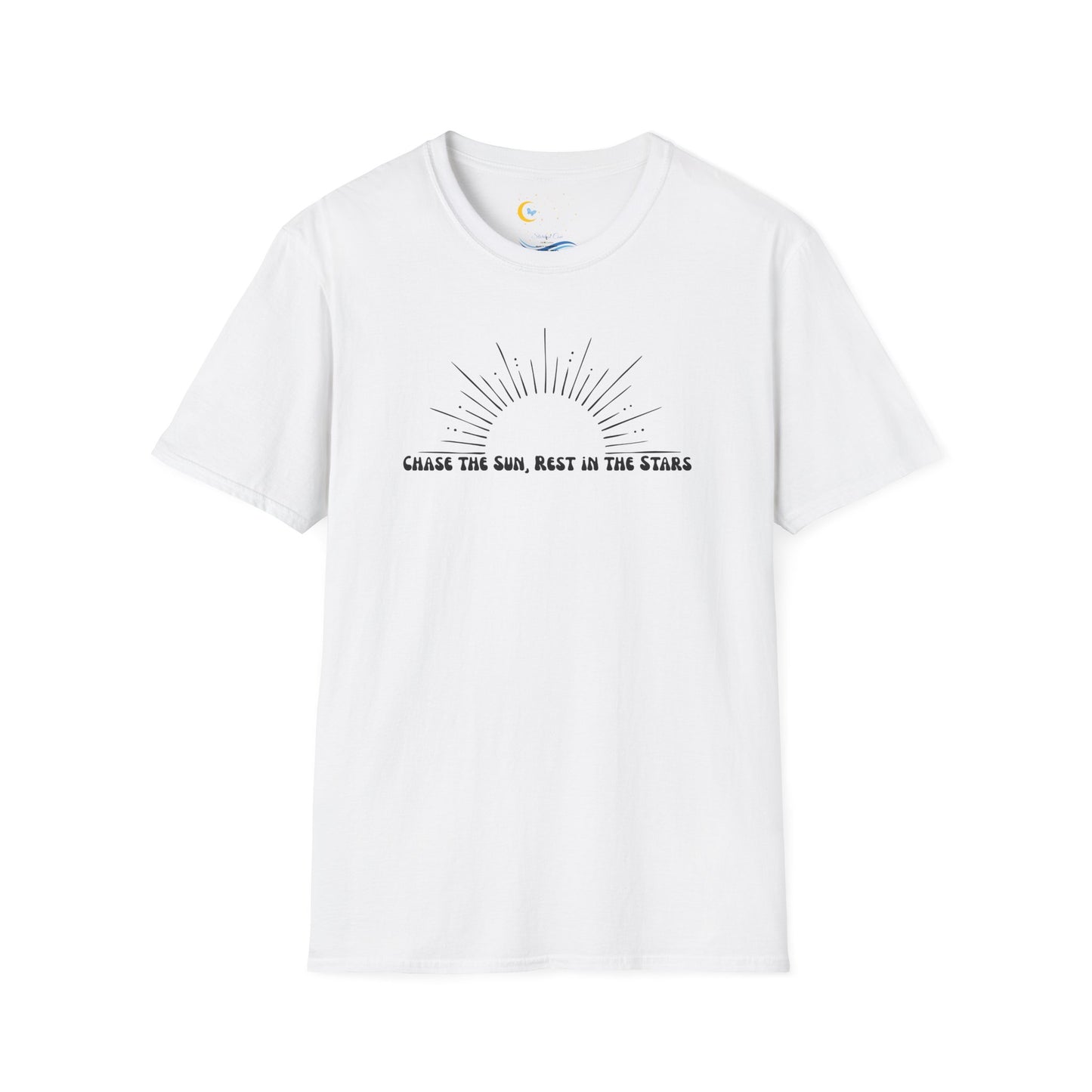 Chase the Sun, Rest in the Stars Tee – Minimalist Celestial Shirt