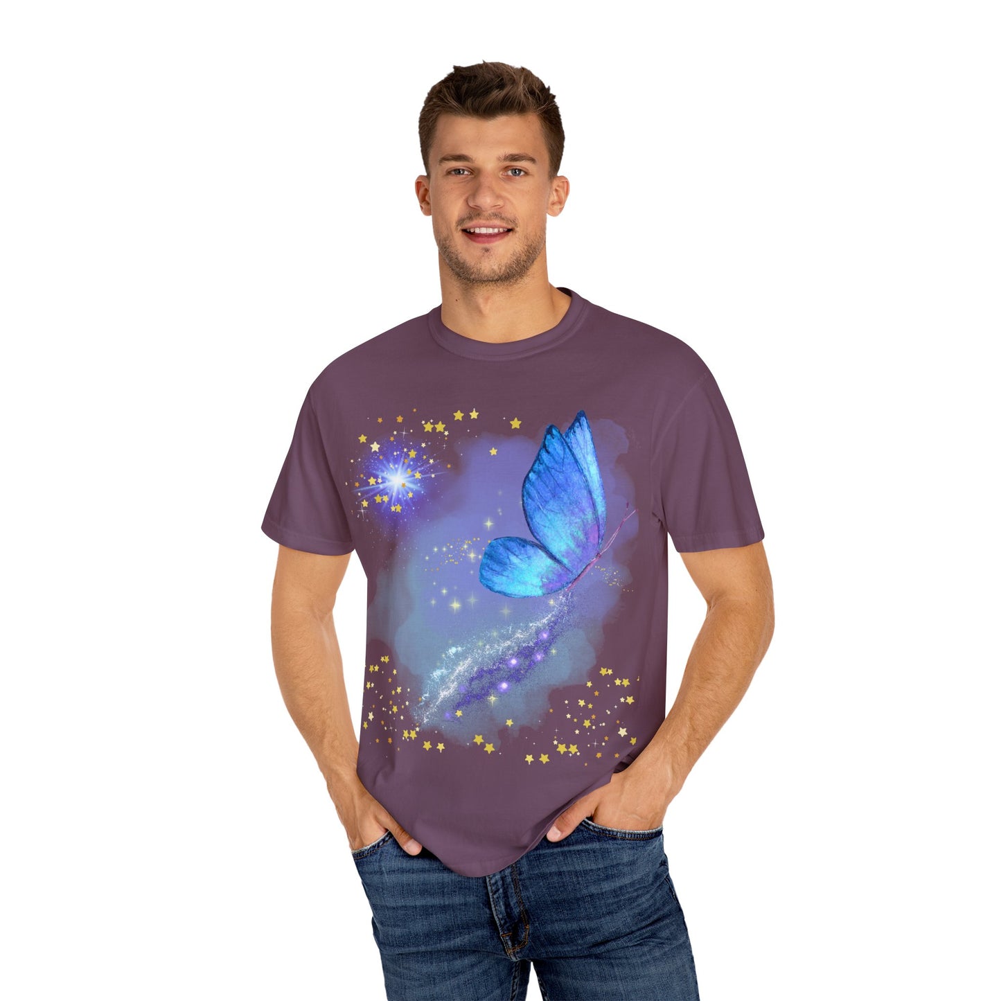 Celestial Butterfly Unisex T-Shirt - Dreamy Graphic Tee for Nature Lovers