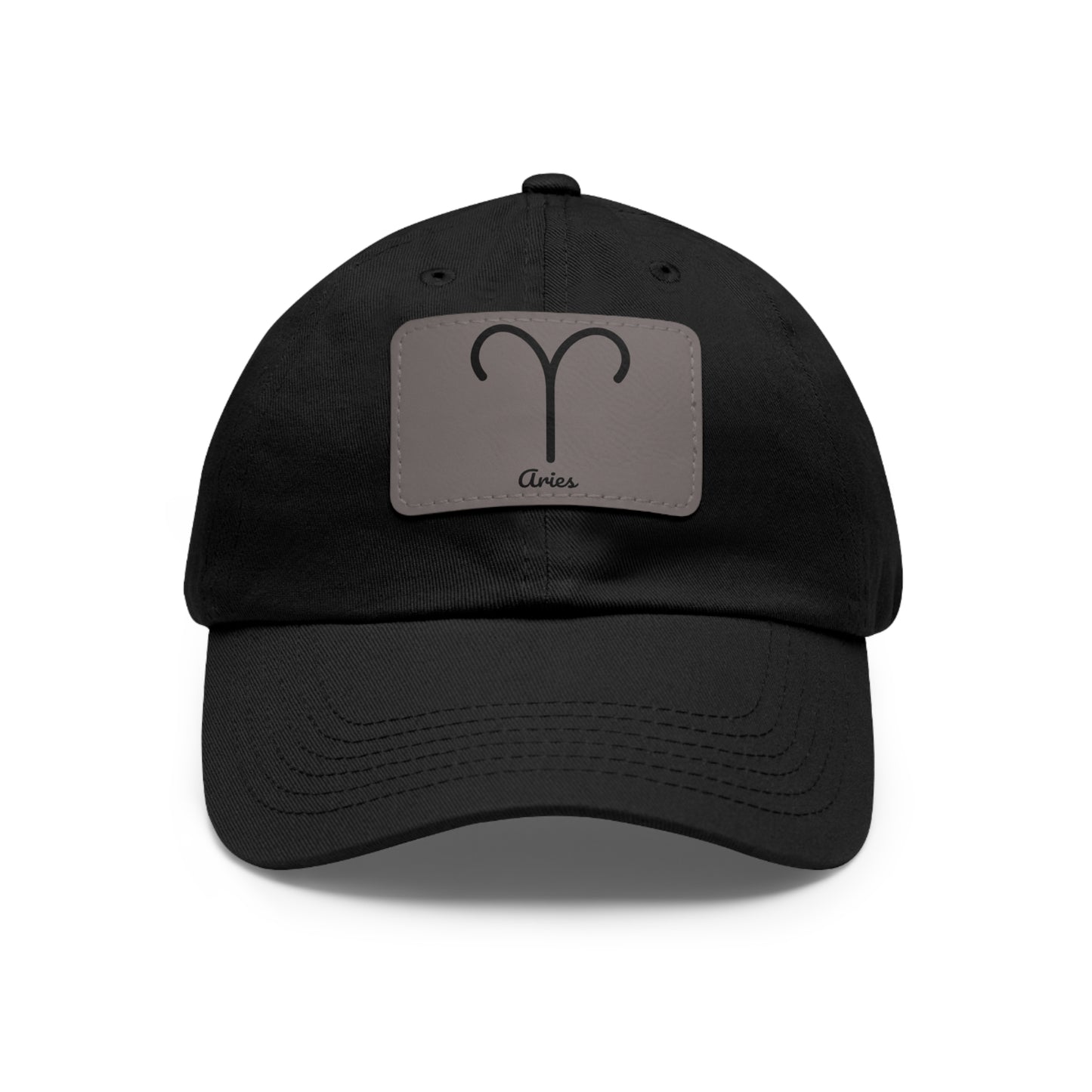 Aries Zodiac Dad Hat with Leather Patch – Astrology Gift for Men & Women | Minimalist Star Sign Baseball Cap