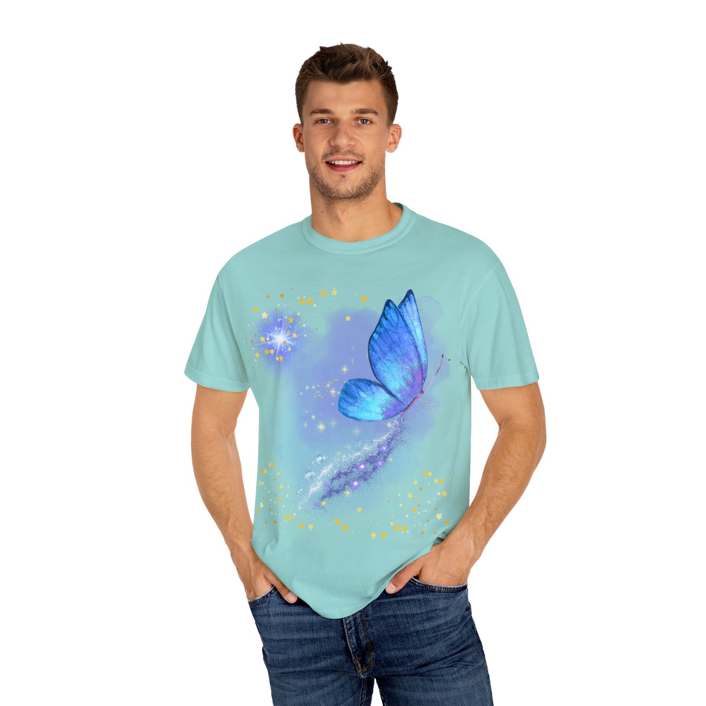 Celestial Butterfly Unisex T-Shirt - Dreamy Graphic Tee for Nature Lovers
