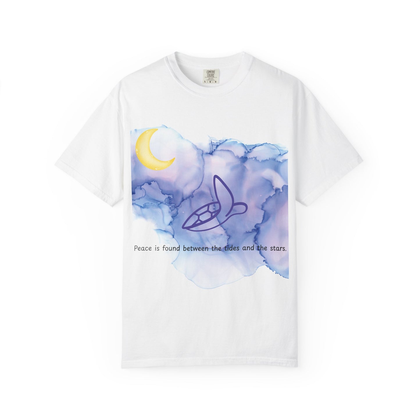 Celestial Sea Turtle T-Shirt – Watercolor Turtle and Moon Tee | Ocean Spirit Shirt by Stardust Cove